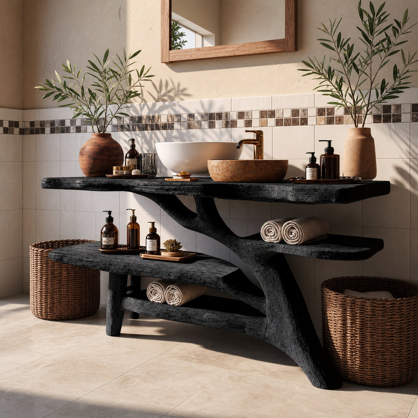 Modern Solid Wood Bathroom Vanity For Contemporary Bathroom Decoration - product view 4