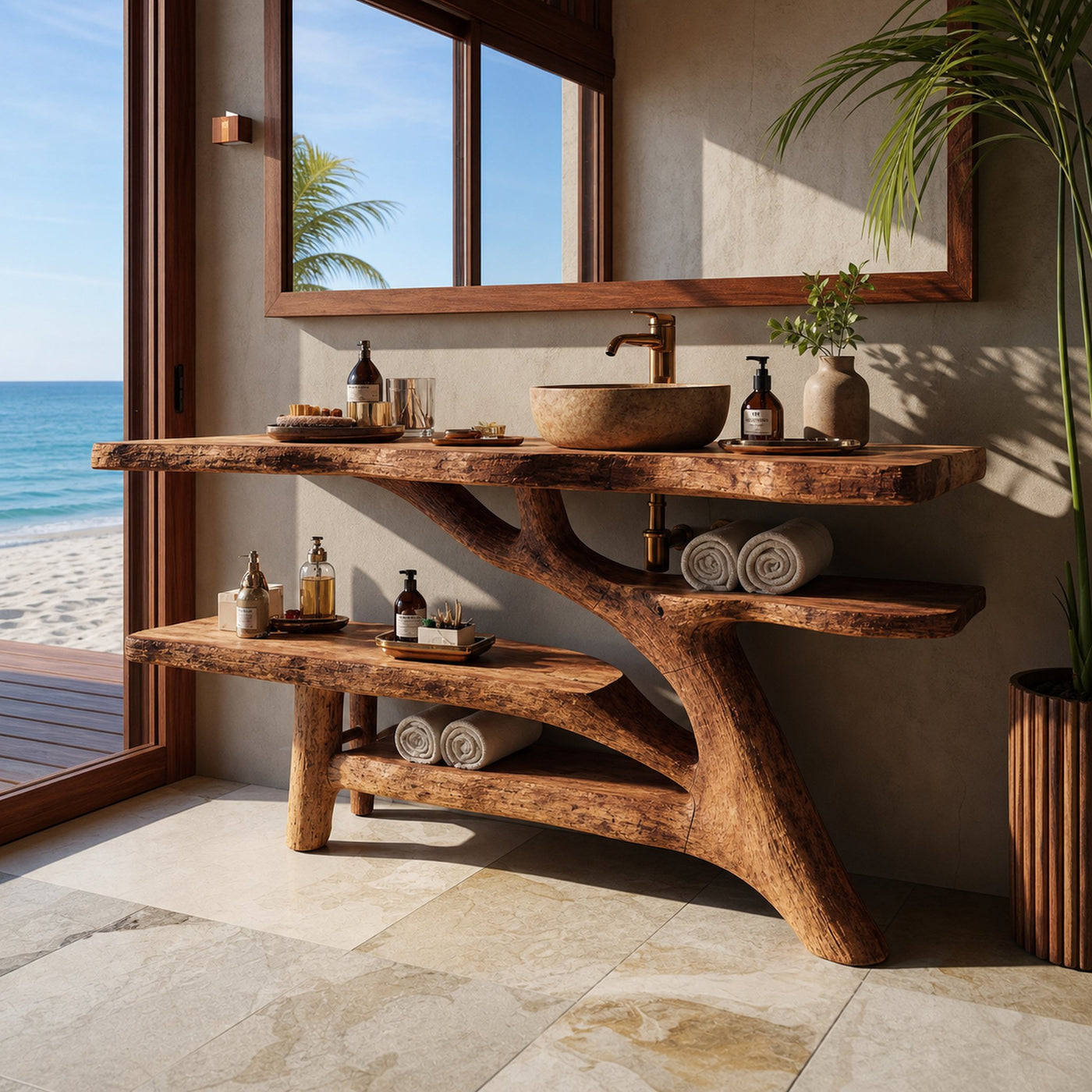 Modern Solid Wood Bathroom Vanity For Contemporary Bathroom Decoration - product view 6