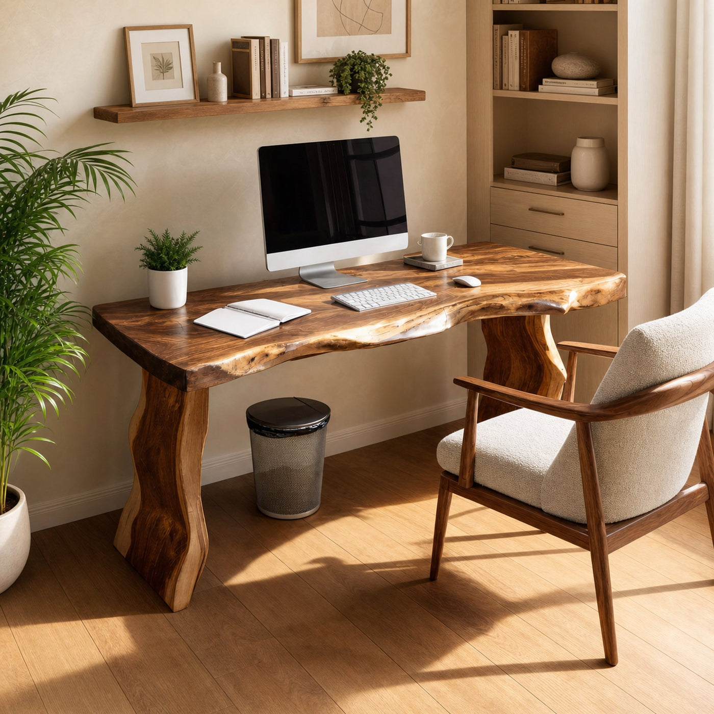 Modern Solid Wood Desk For Bedroom Work And Study Space