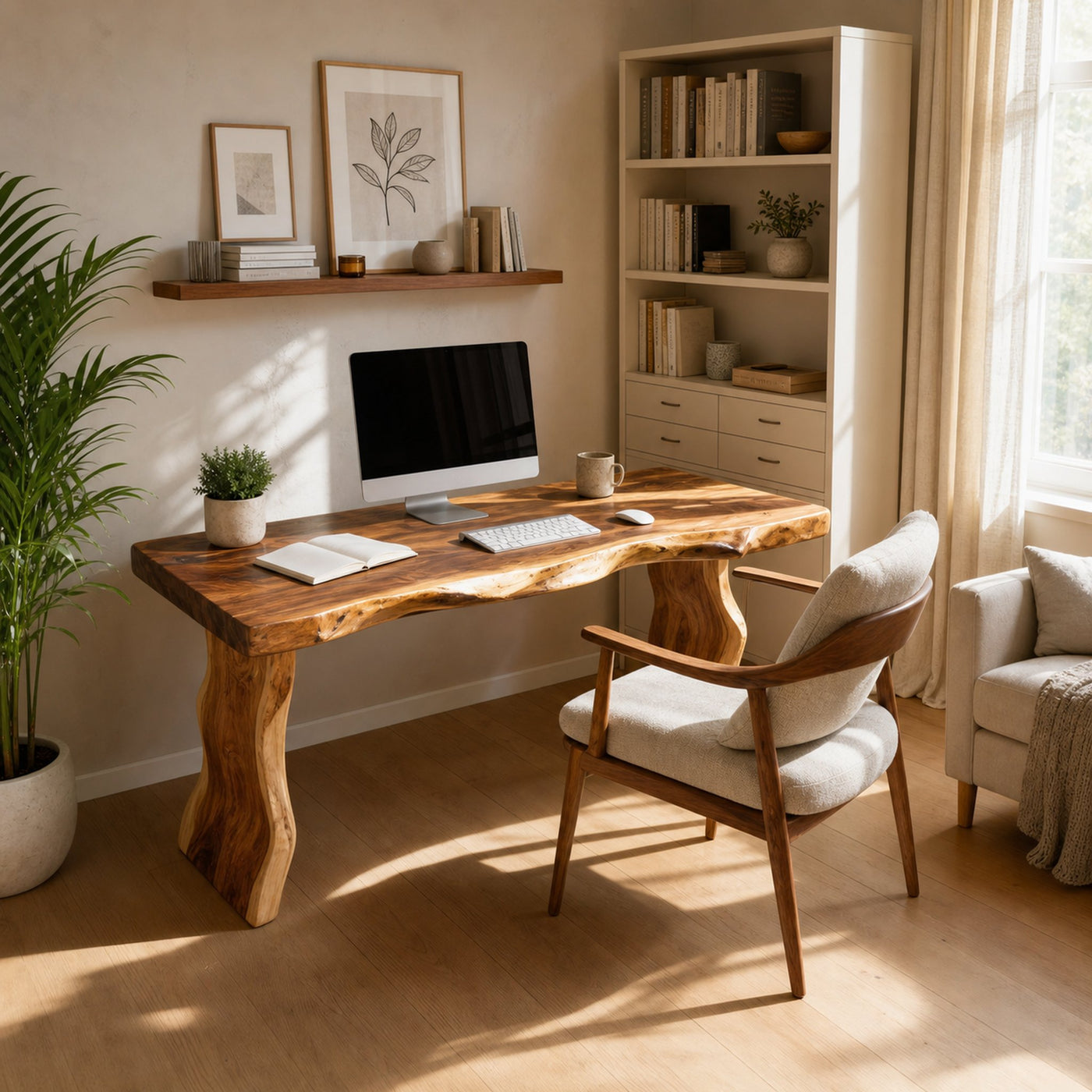 Modern Solid Wood Desk For Bedroom Work And Study Space - product view 2