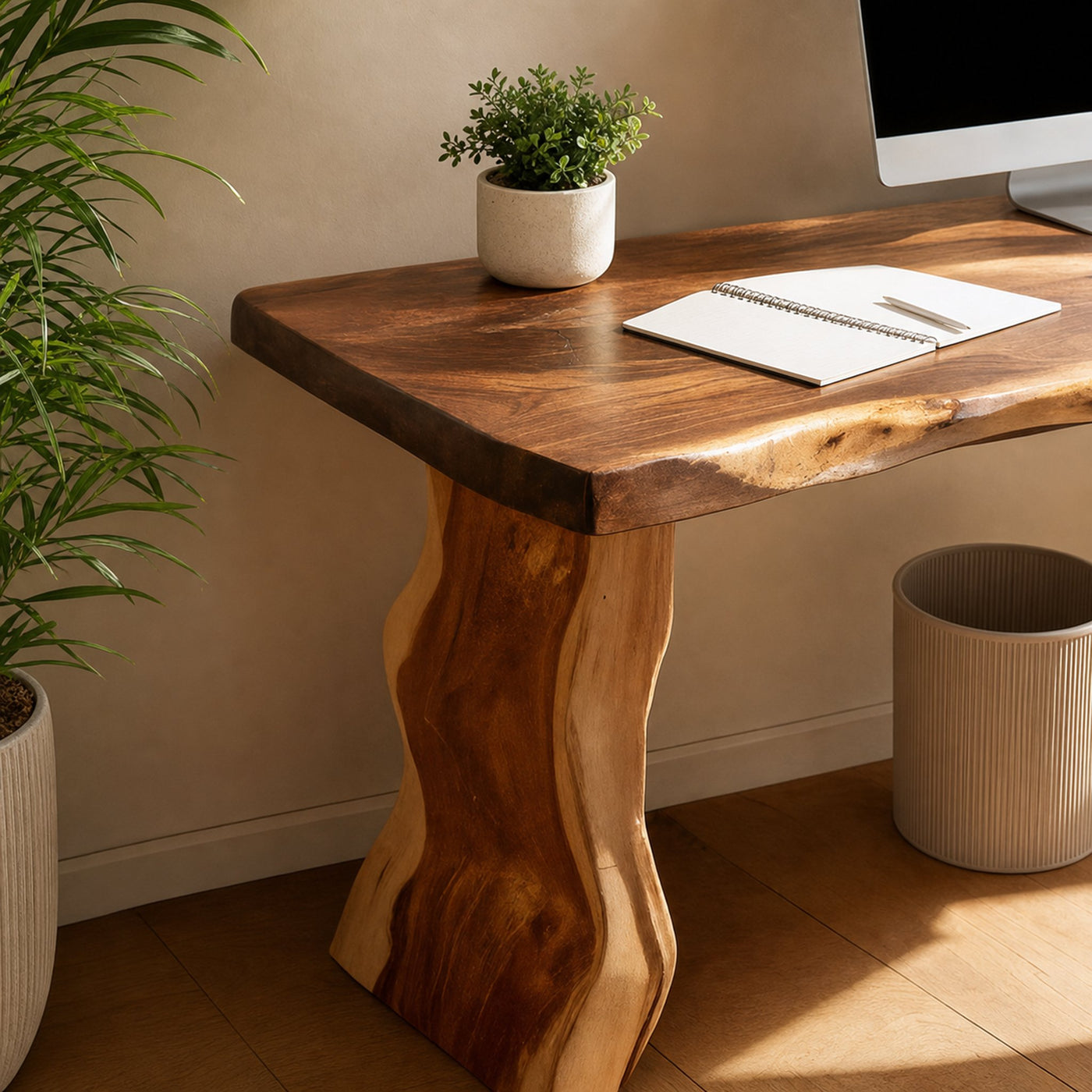 Modern Solid Wood Desk For Bedroom Work And Study Space - product view 3