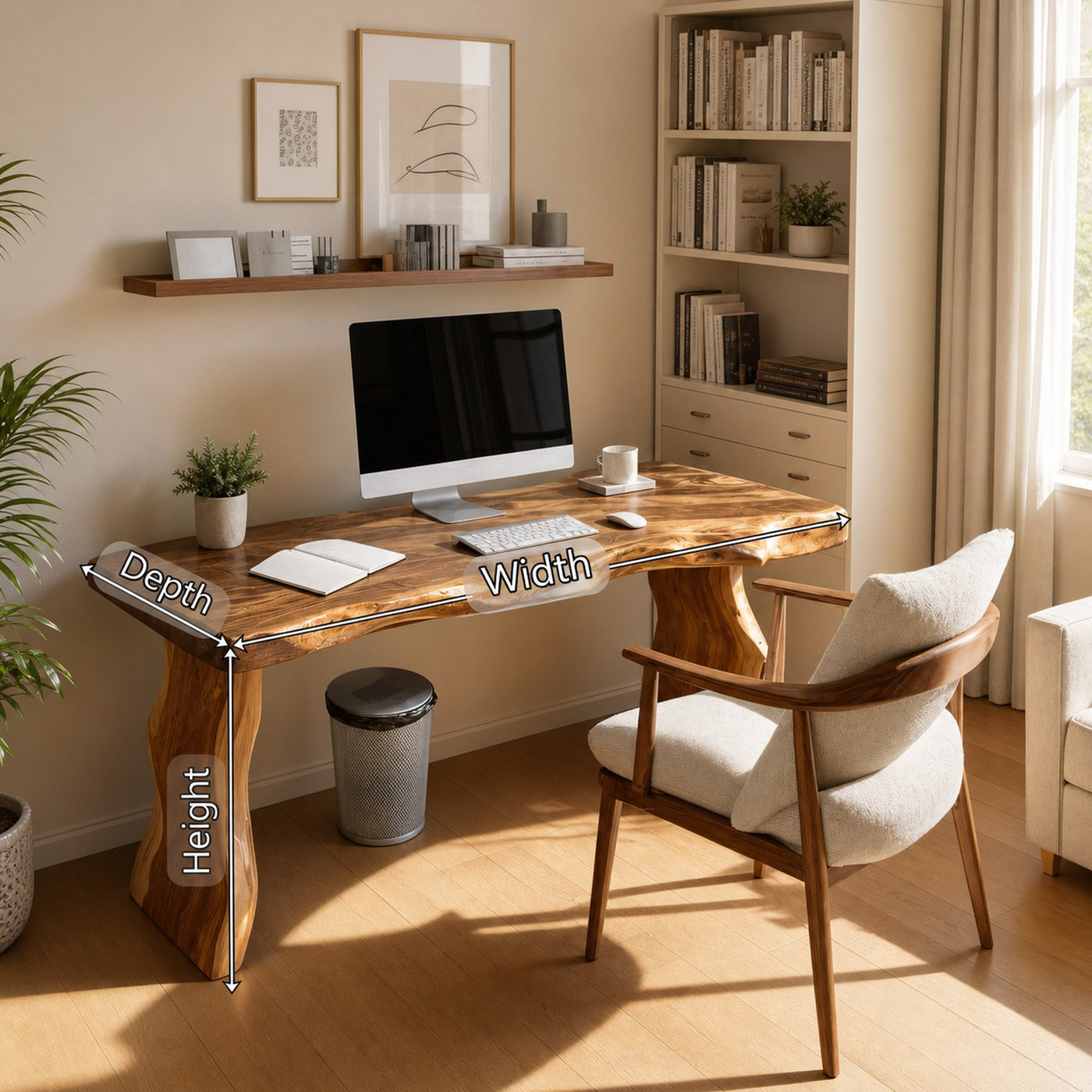 Modern Solid Wood Desk For Bedroom Work And Study Space - product view 6