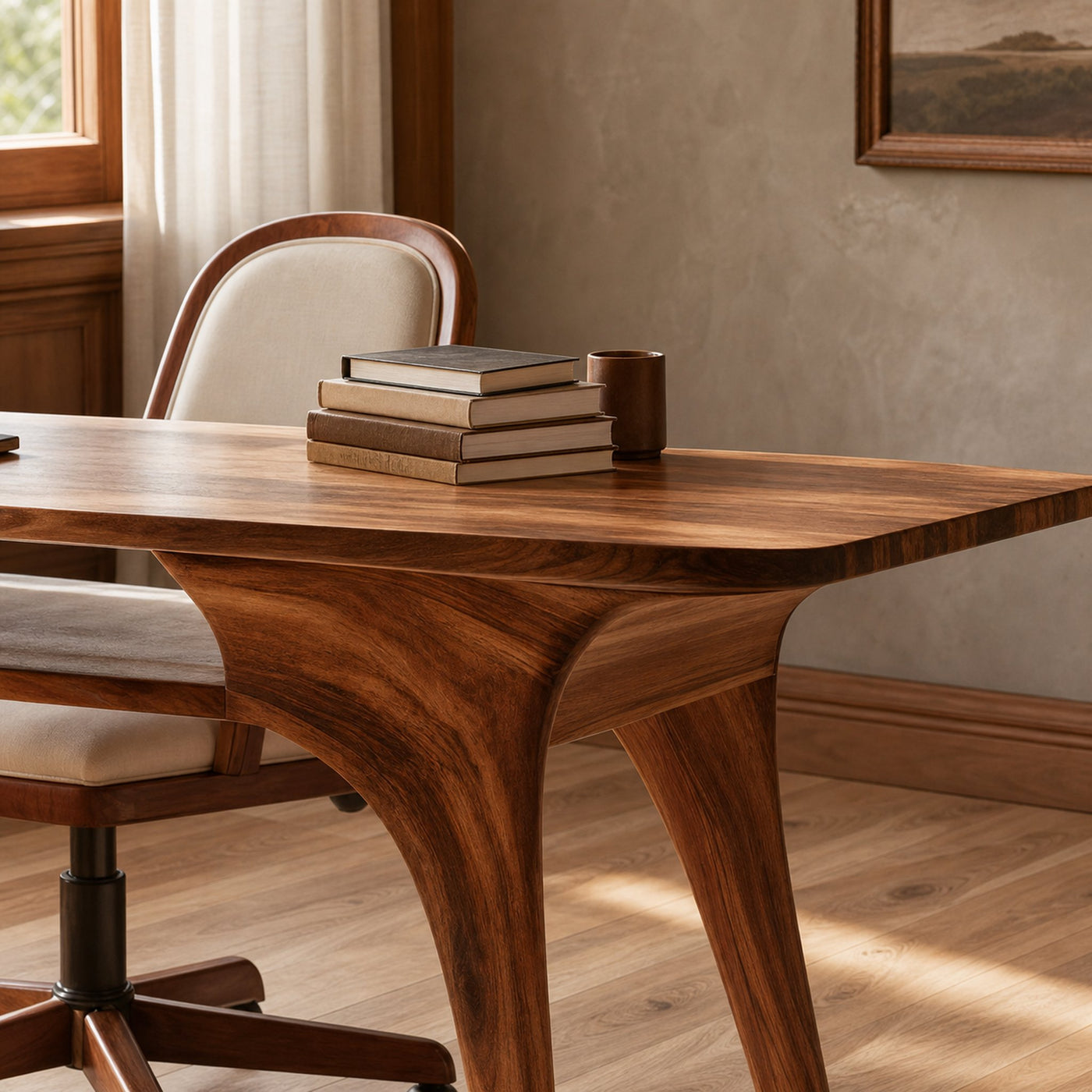 Modern Solid Wood Desk For Living Room And Office Decor - product view 4