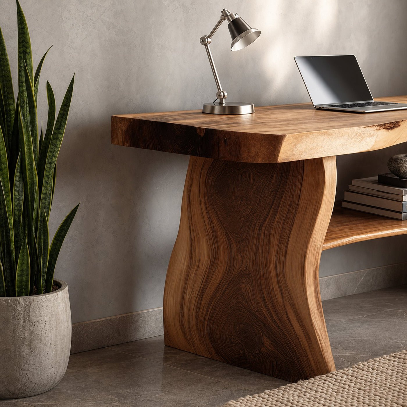 Modern Solid Wood Desk For Minimalist Home Office Design - product view 3