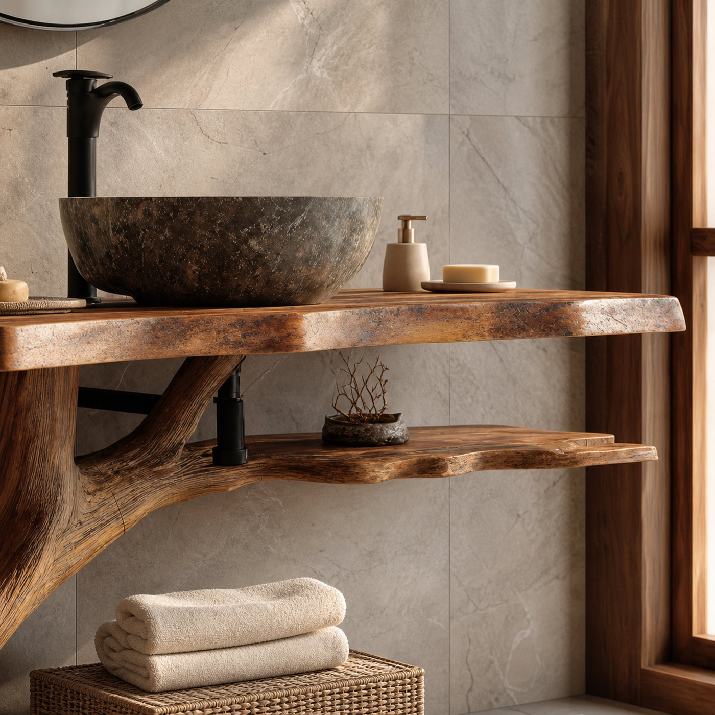 Modern Solid Wood Vanity For Contemporary Bathroom Furniture Decor - product view 4
