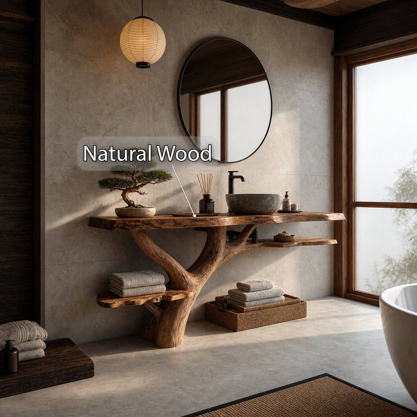 Modern Solid Wood Vanity For Contemporary Bathroom Furniture Decor - product view 5