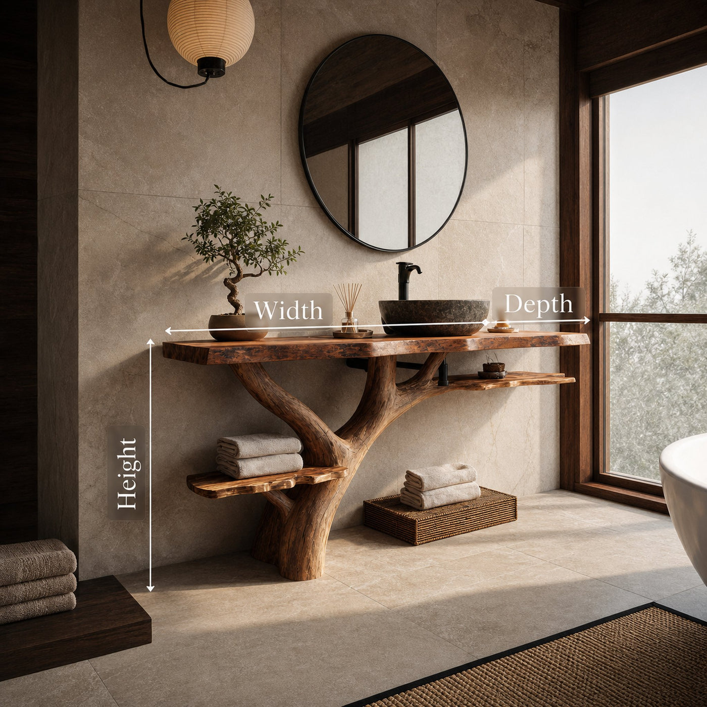 Modern Solid Wood Vanity For Contemporary Bathroom Furniture Decor - product view 6