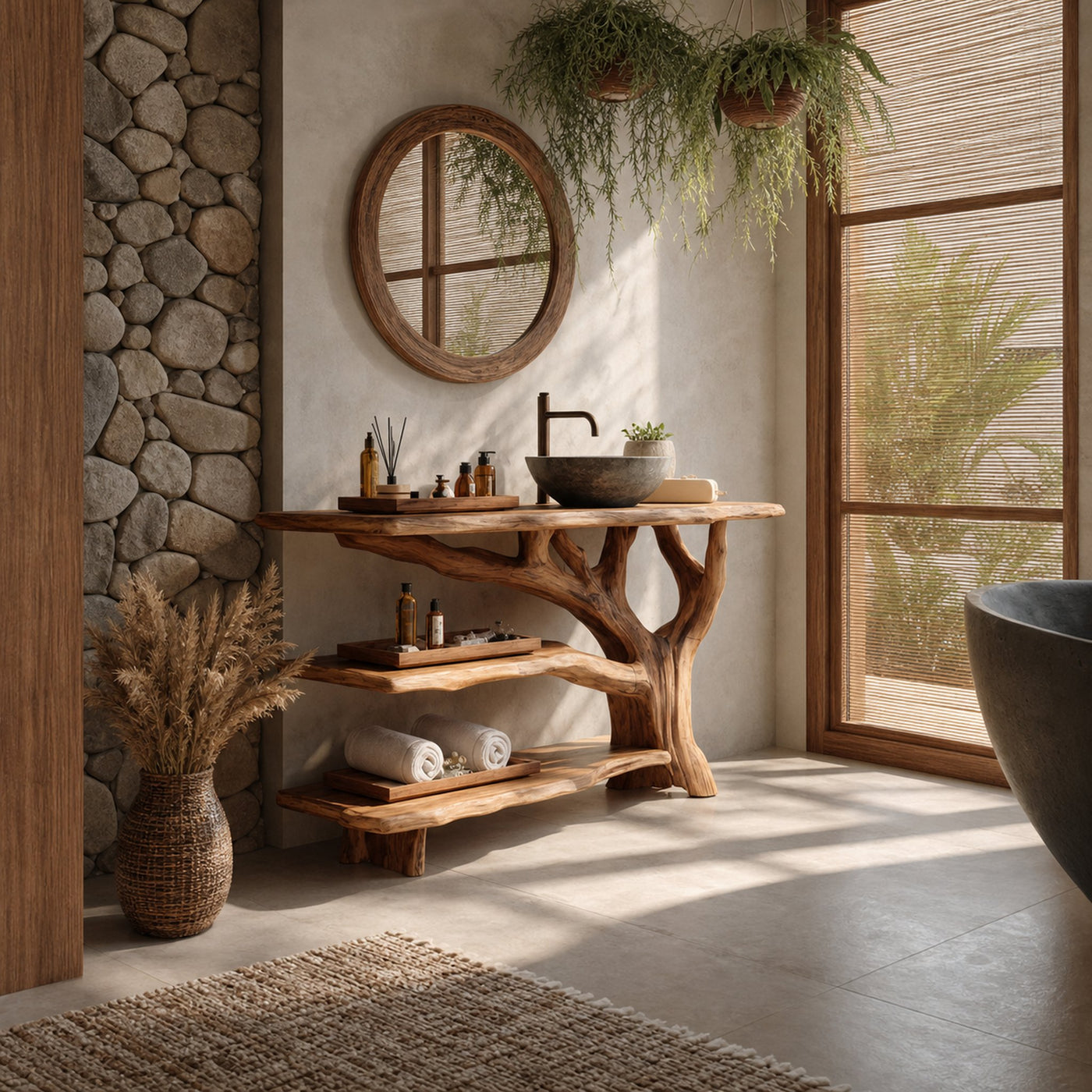 Modern Solid Wood Vanity Furniture Decor For Sleek Bathroom Design - product view 2