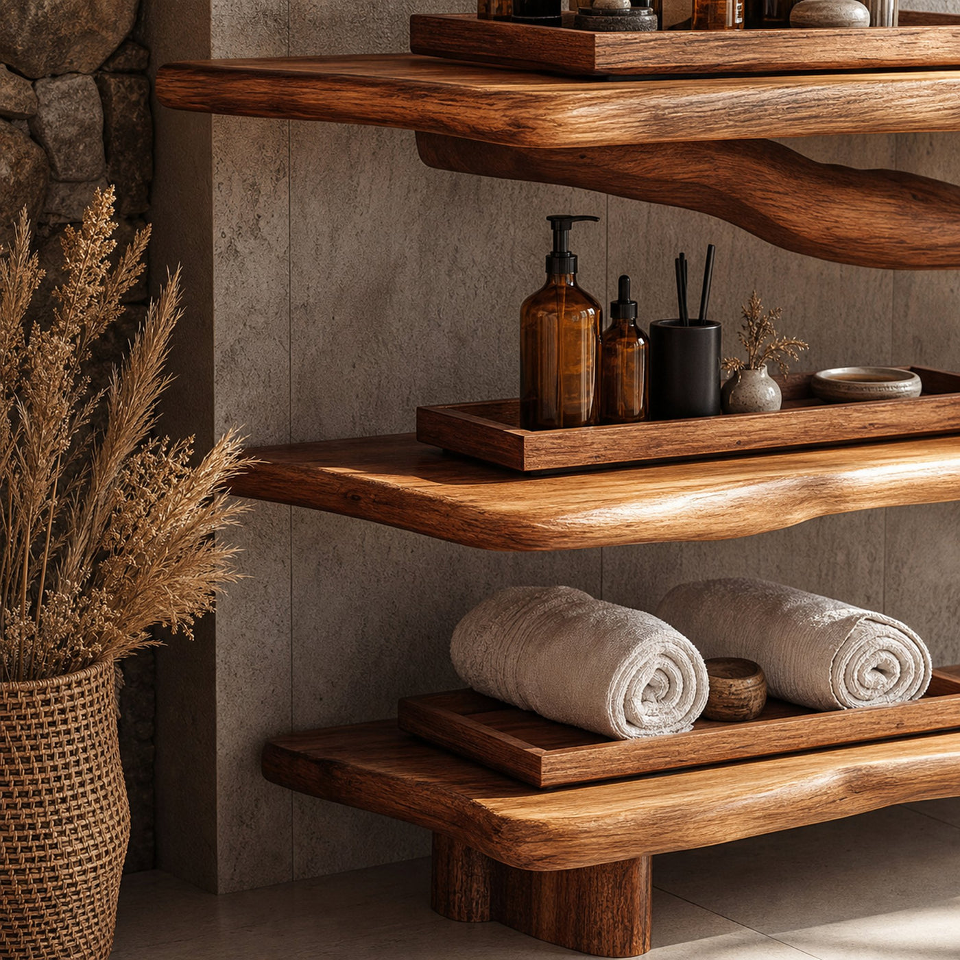 Modern Solid Wood Vanity Furniture Decor For Sleek Bathroom Design - product view 3