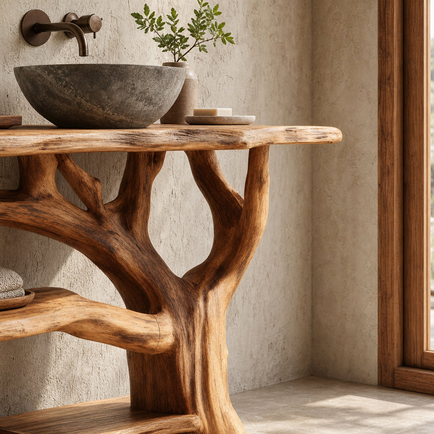 Modern Solid Wood Vanity Furniture Decor For Sleek Bathroom Design - product view 4