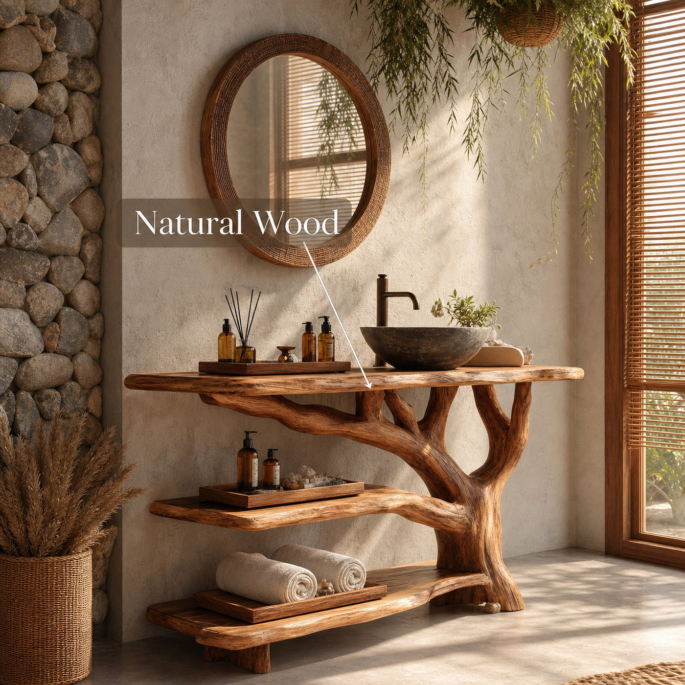 Modern Solid Wood Vanity Furniture Decor For Sleek Bathroom Design - product view 5