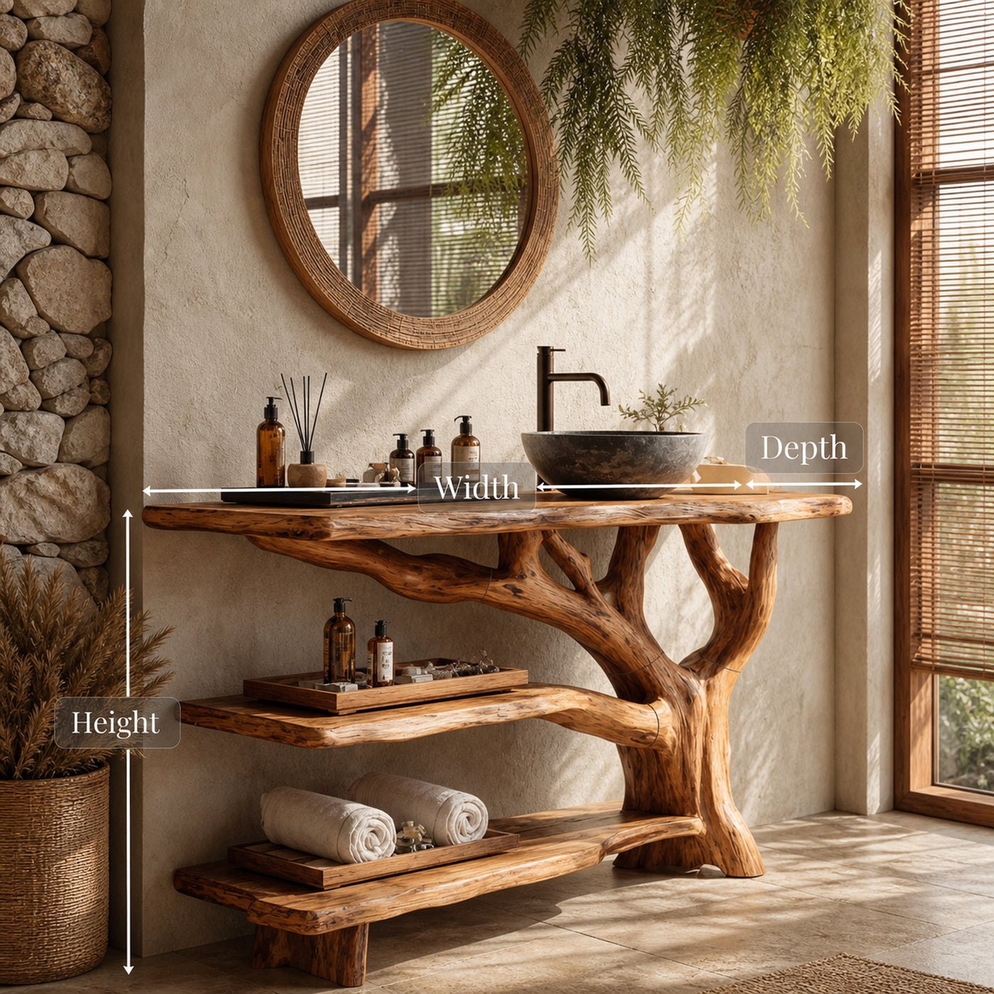 Modern Solid Wood Vanity Furniture Decor For Sleek Bathroom Design - product view 6
