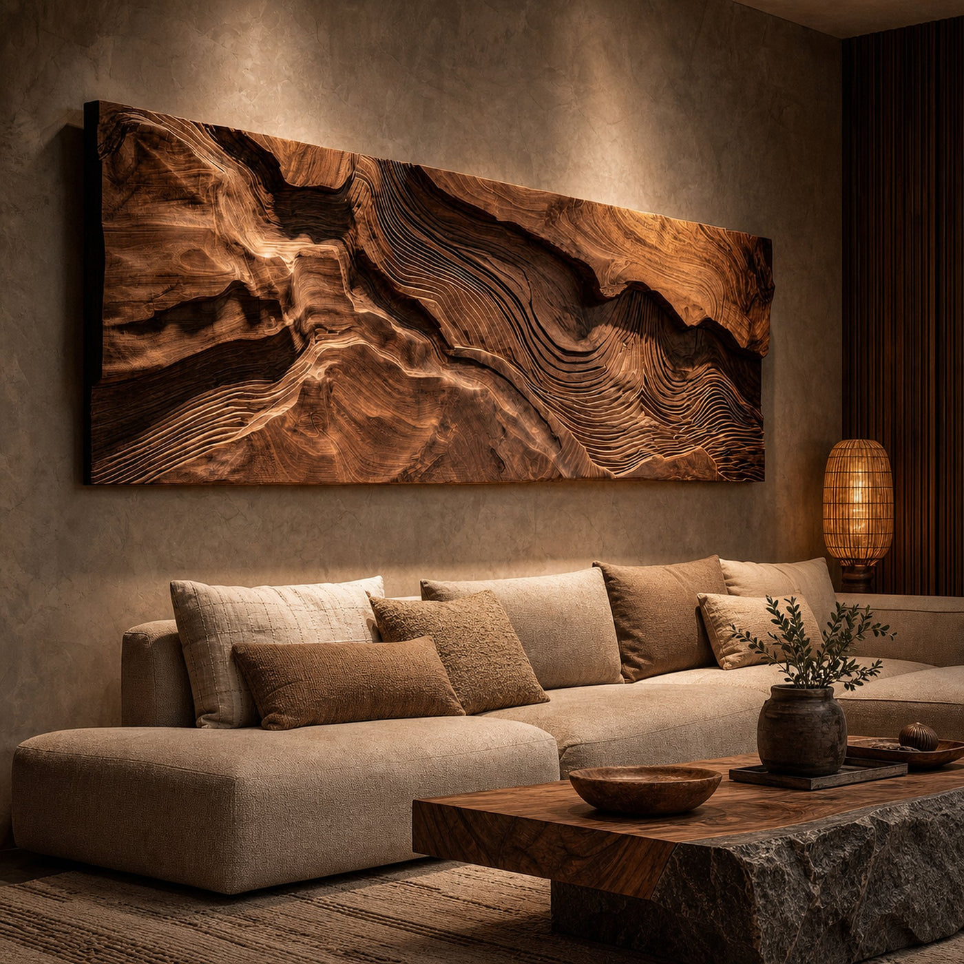 Modern Topographic Wood Wall Art Living Room Wall Decor - product view 5