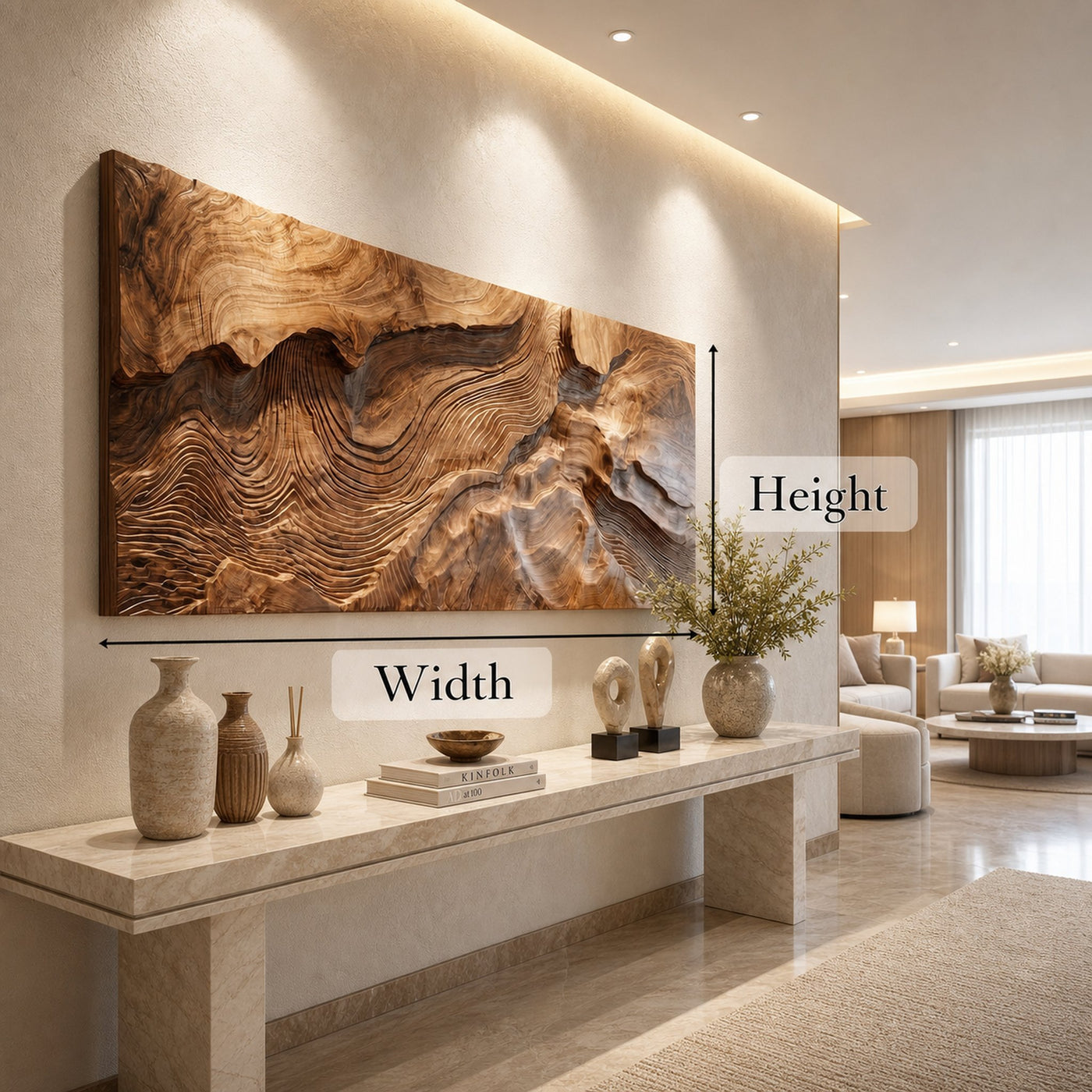 Modern Topographic Wood Wall Art Living Room Wall Decor - product view 7