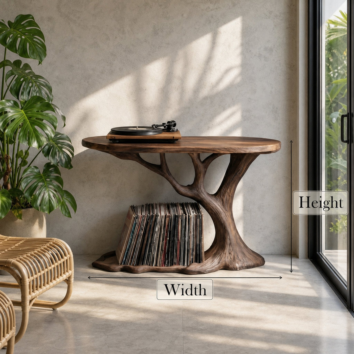 Modern Tree Shaped Record Player Stand Living Room - product view 6