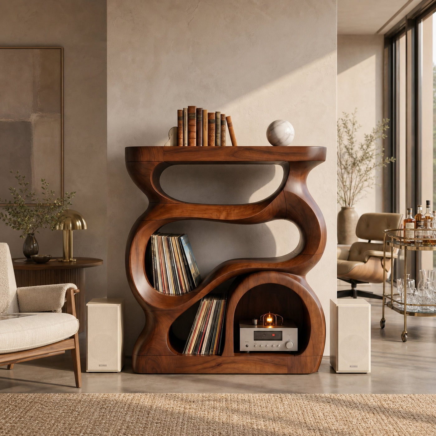Modern Turntable Stand With Storage For Living Room - product view 6