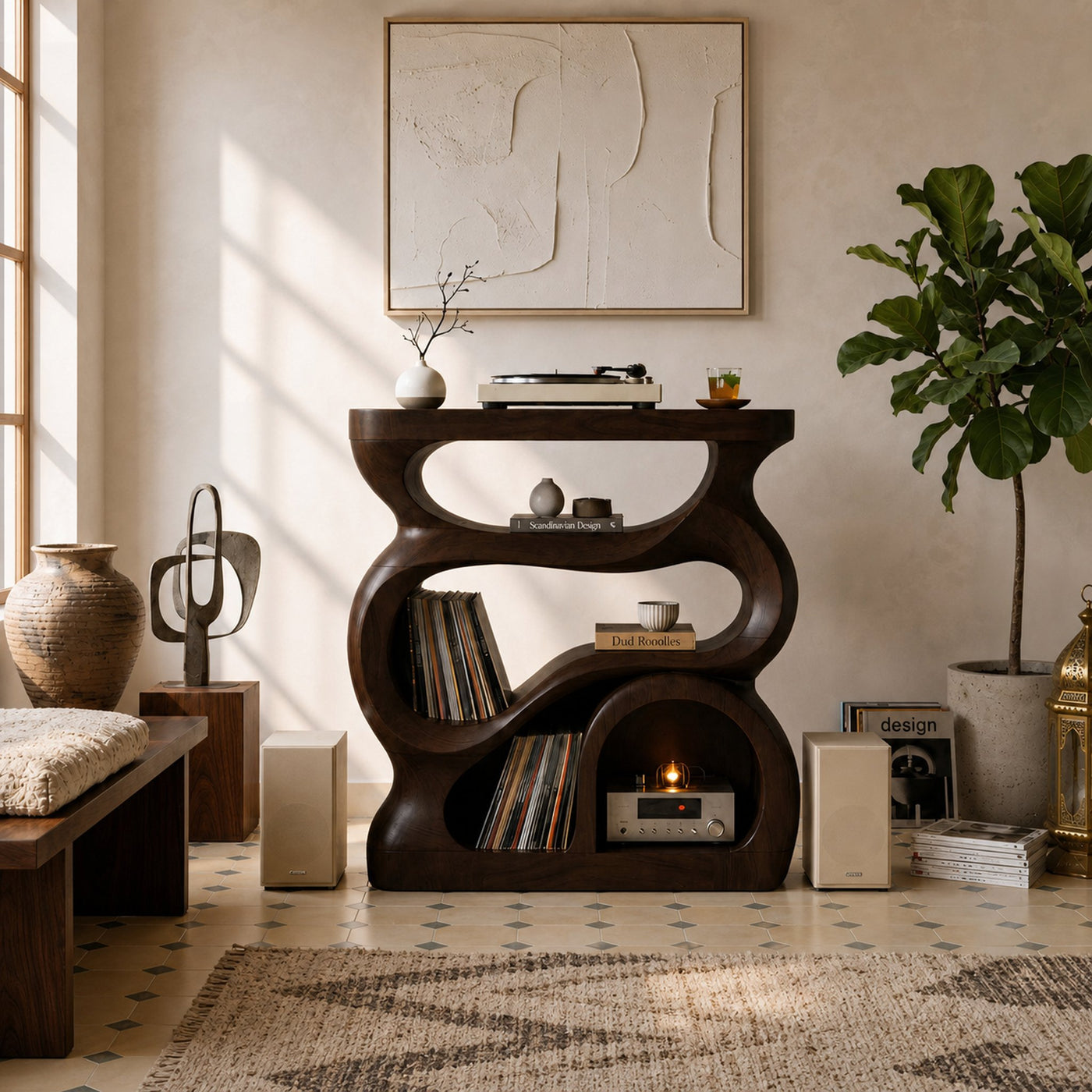 Modern Turntable Stand With Storage For Living Room - product view 7