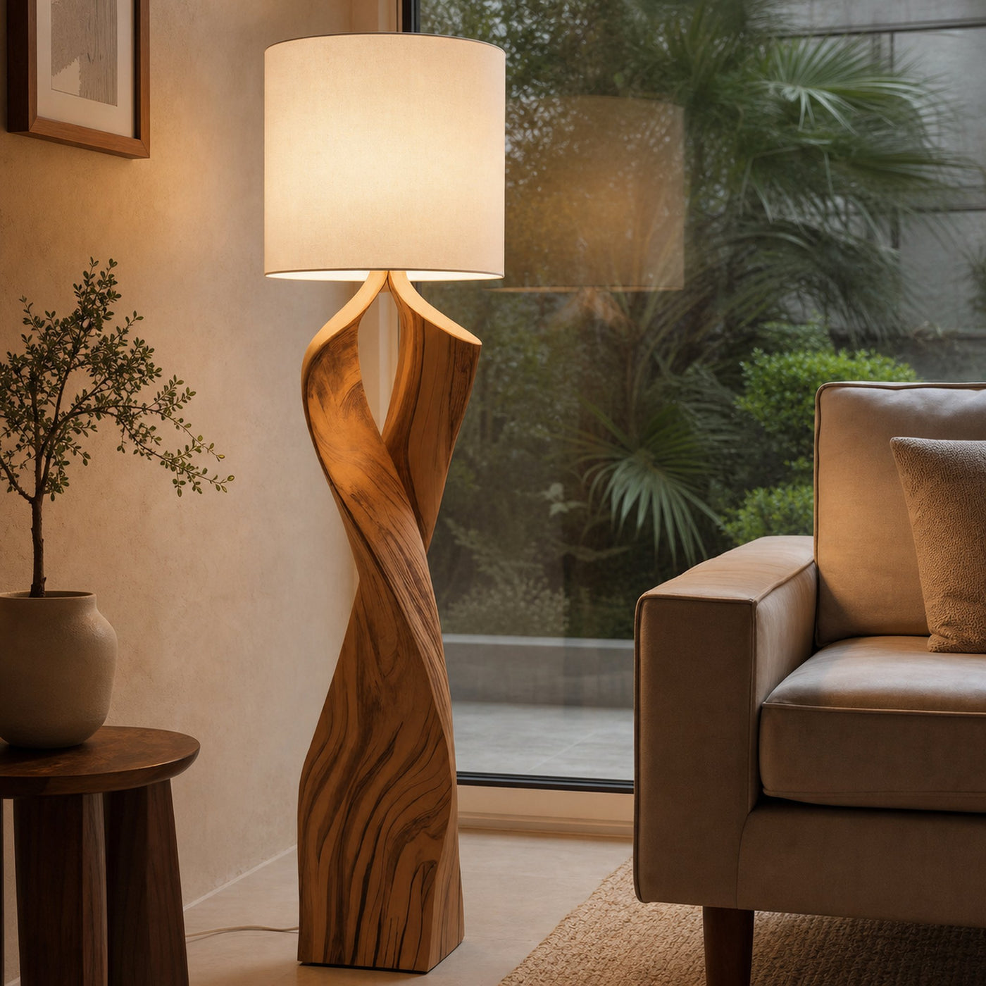 Modern Twisted Floor Lamp For Bedroom Or Living Room - product view 2