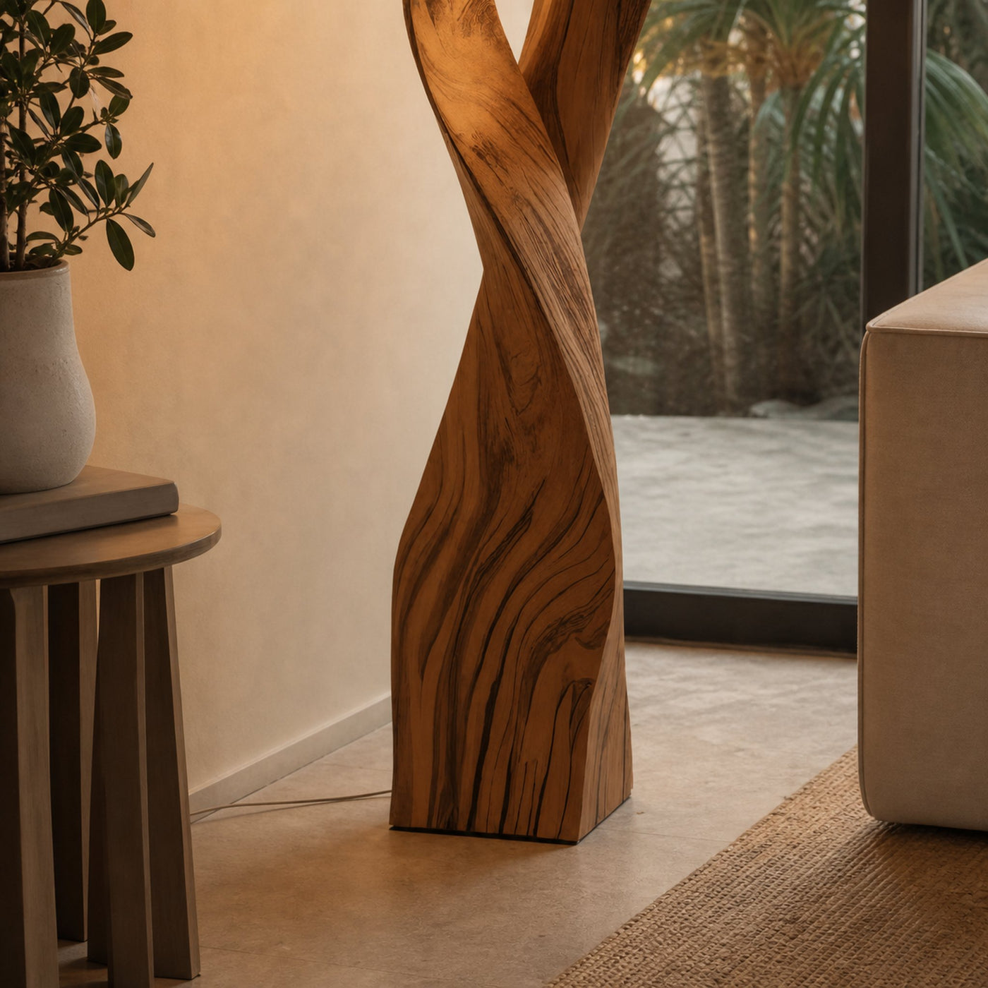 Modern Twisted Floor Lamp For Bedroom Or Living Room - product view 4
