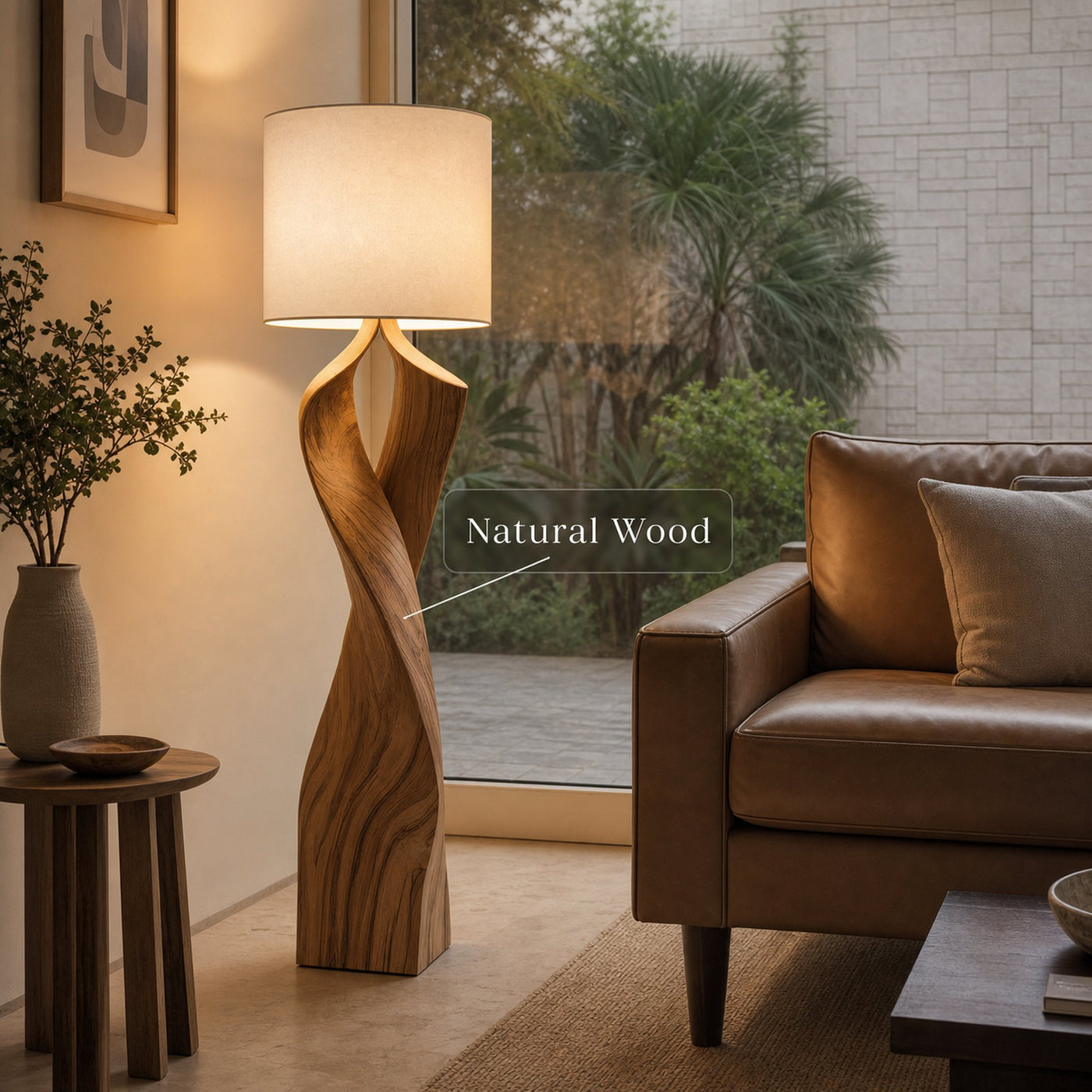 Modern Twisted Floor Lamp For Bedroom Or Living Room - product view 5