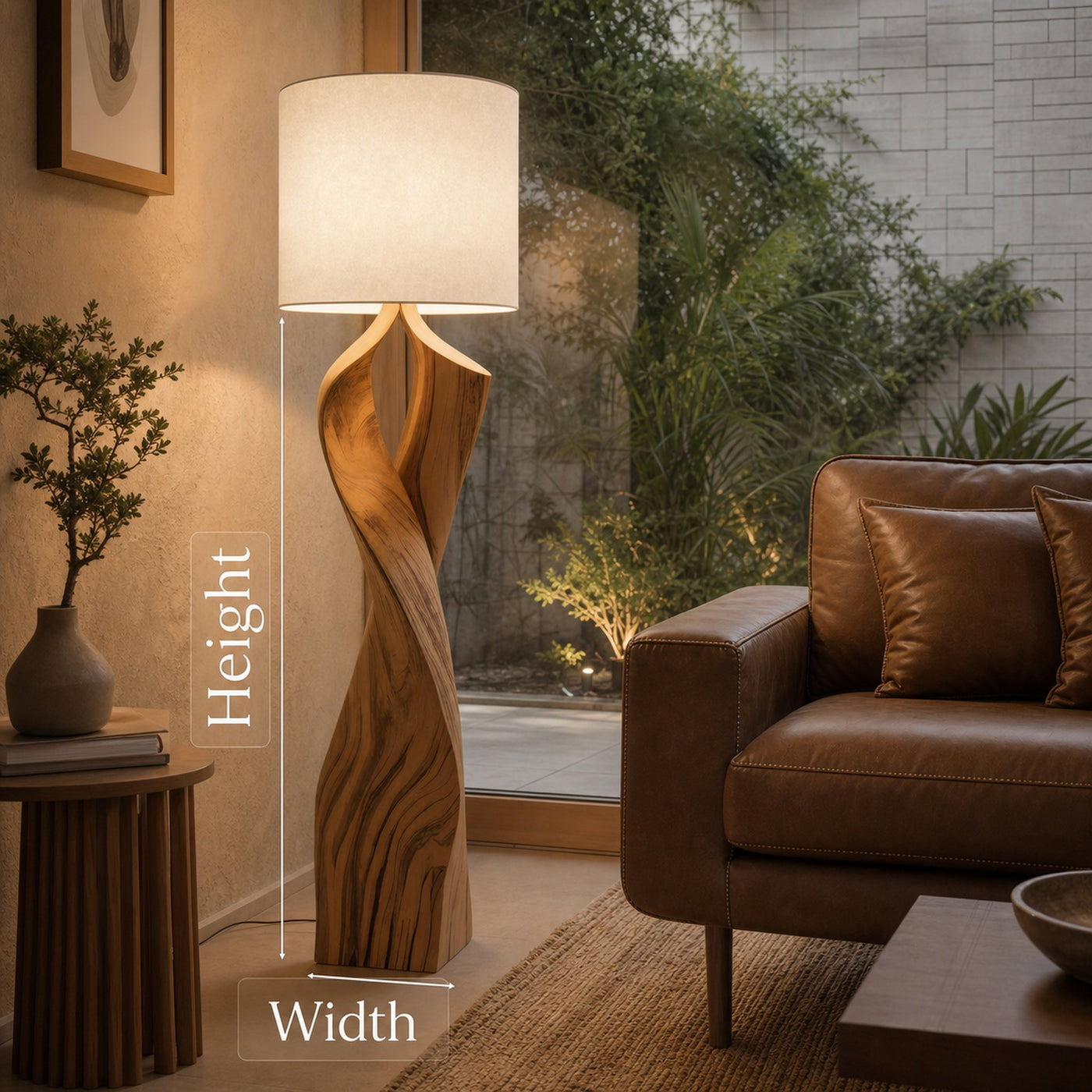 Modern Twisted Floor Lamp For Bedroom Or Living Room - product view 6