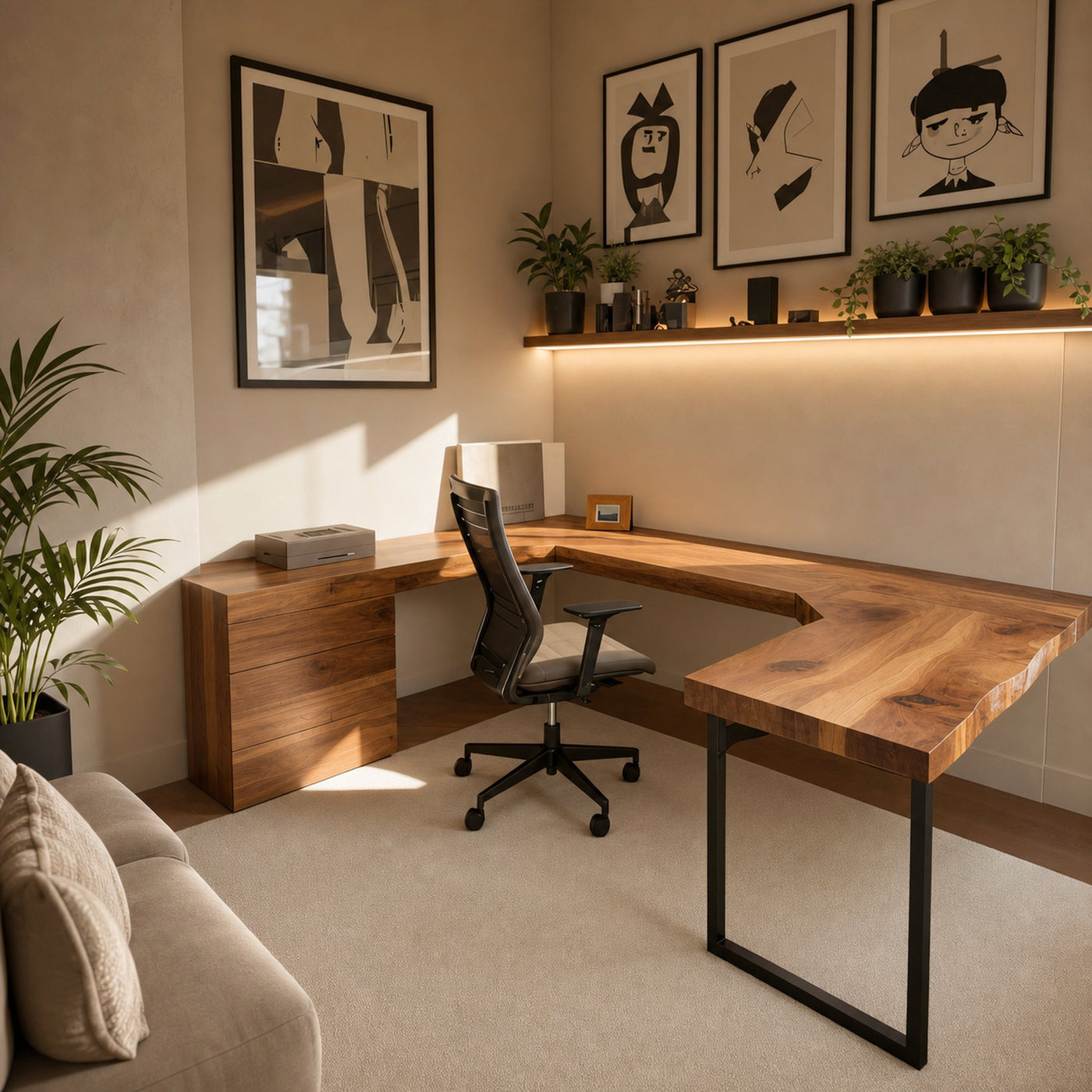 Modern U Shaped Desk For Home Office Use - product view 3