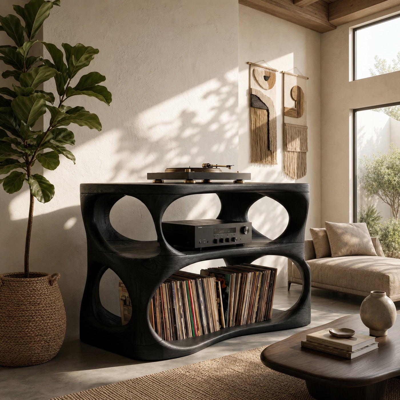 Modern Vinyl Display Stand For Entertainment Interior Space - product view 4