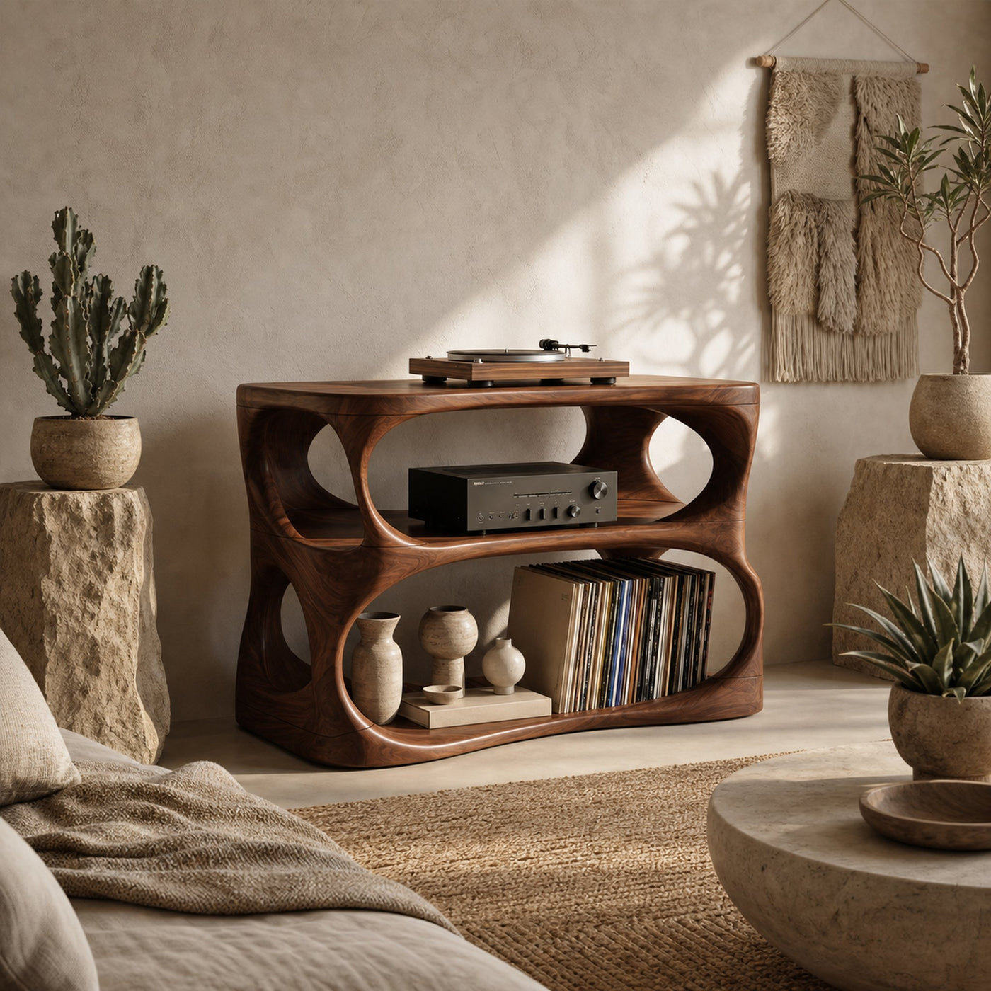 Modern Vinyl Display Stand For Entertainment Interior Space - product view 7