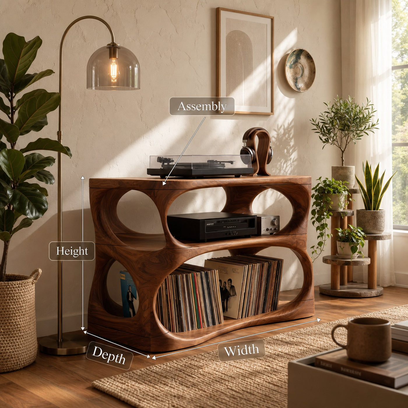 Modern Vinyl Display Stand For Entertainment Interior Space - product view 8