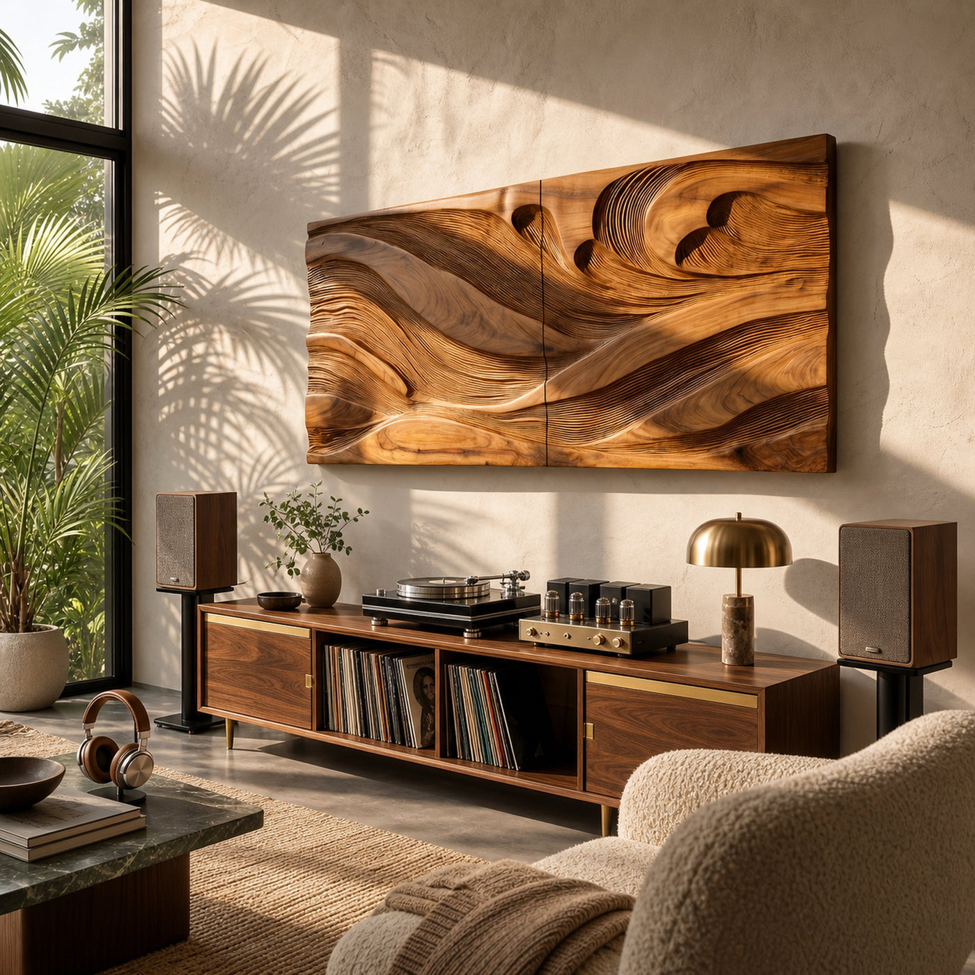 Modern Wall Art With Textured Design For Living Room