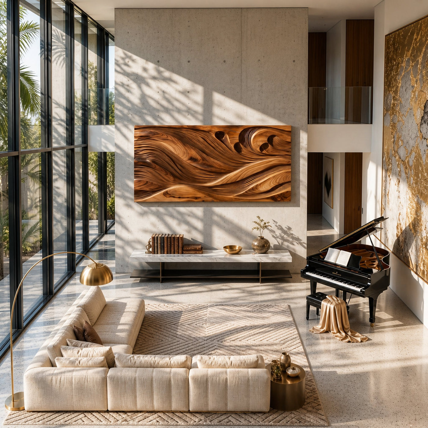 Modern Wall Art With Textured Design For Living Room - product view 2