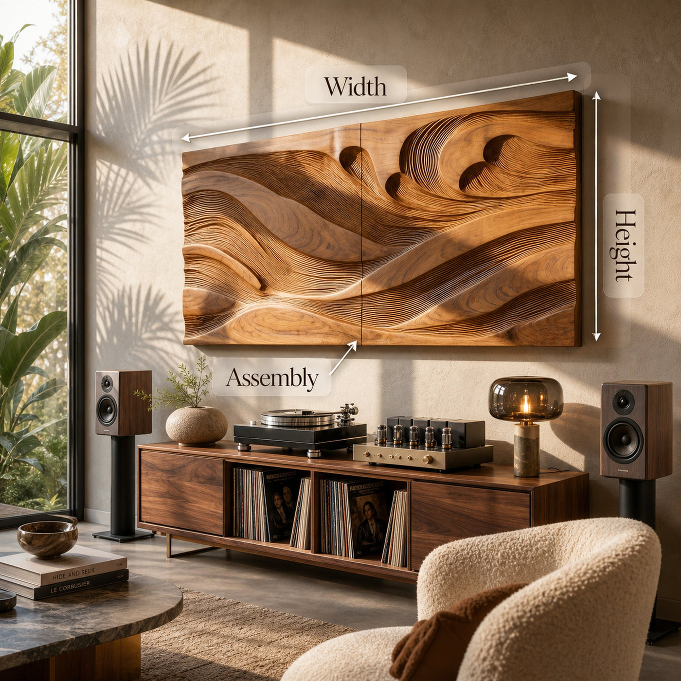 Modern Wall Art With Textured Design For Living Room - product view 5