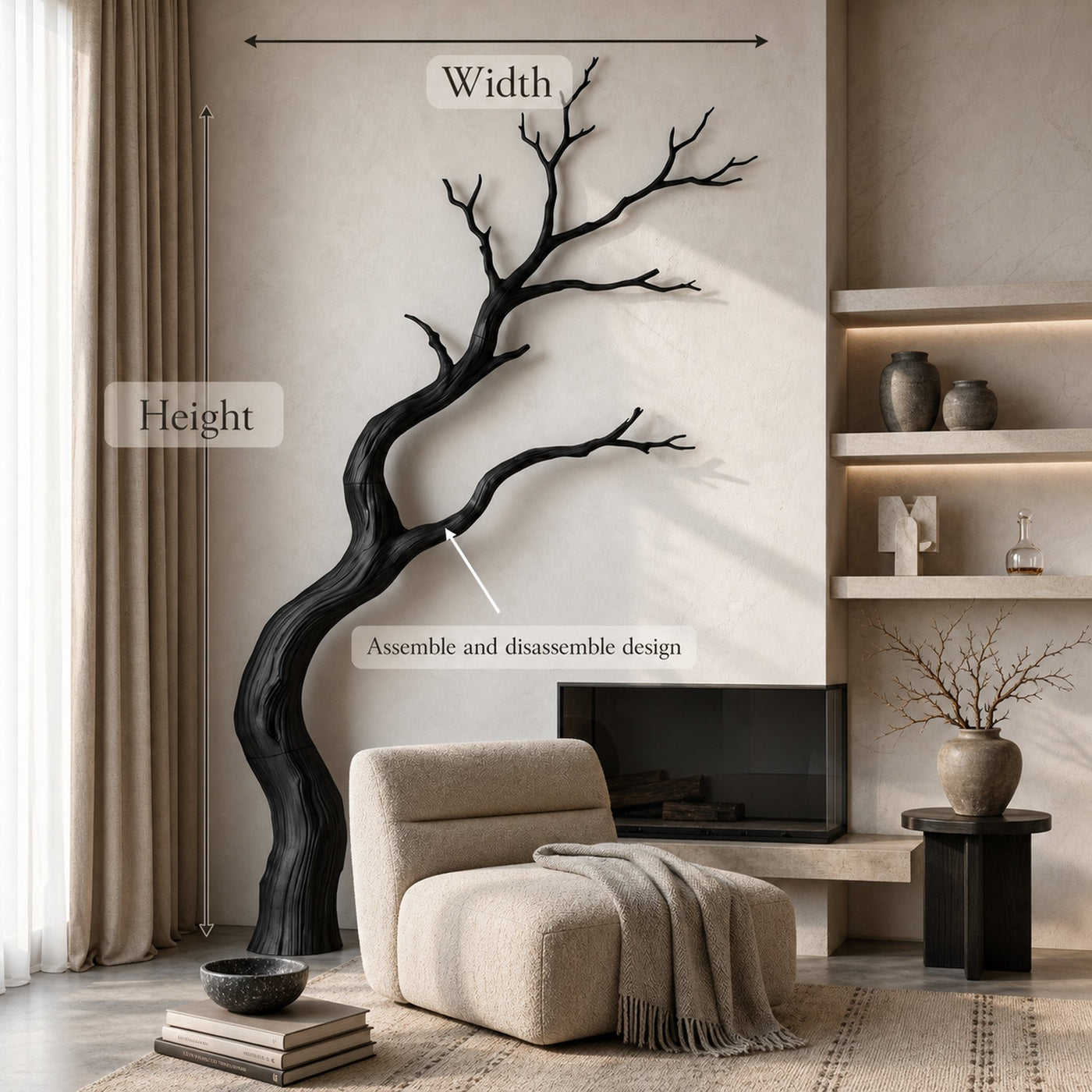 Modern Wall Decor Driftwood Branch Style For Living Room - product view 8