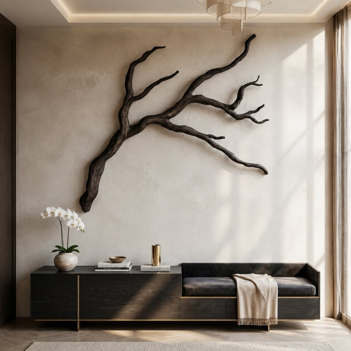 Modern Wall Decor Sculptural Branch Form For Living Room - product view 4
