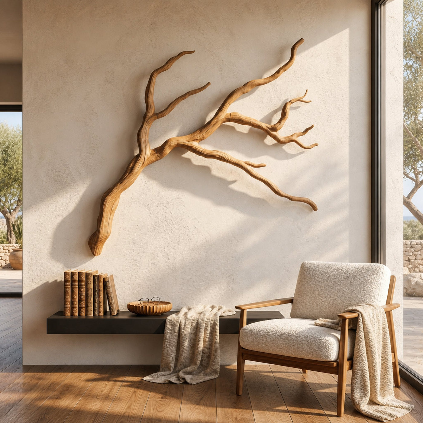 Modern Wall Decor Sculptural Branch Form For Living Room - product view 5