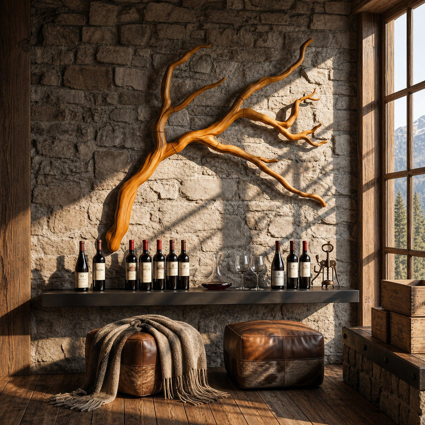 Modern Wall Decor Sculptural Branch Form For Living Room - product view 6