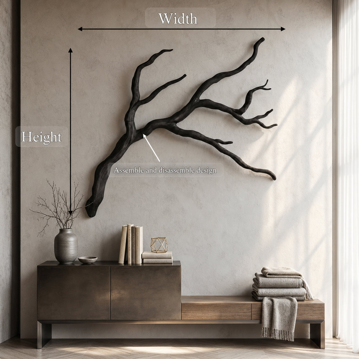 Modern Wall Decor Sculptural Branch Form For Living Room - product view 8