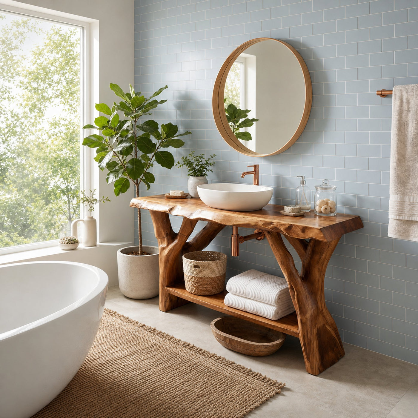 Modern Wood Bathroom Vanity For Clean Bathroom Layout - product view 2