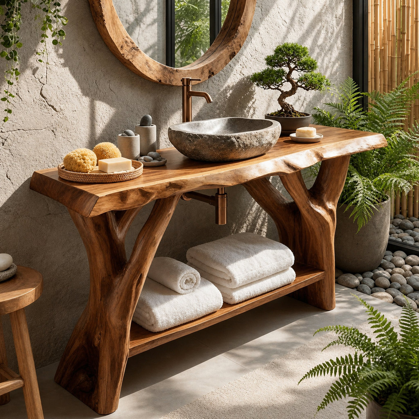 Modern Wood Bathroom Vanity For Clean Bathroom Layout - product view 5