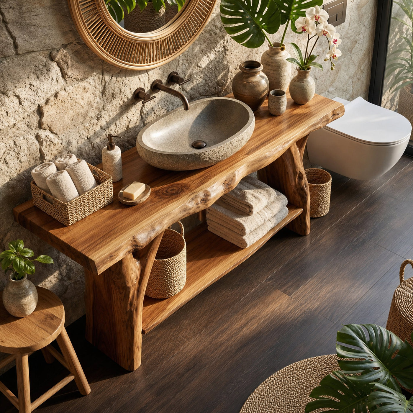 Modern Wood Bathroom Vanity For Clean Bathroom Layout - product view 6