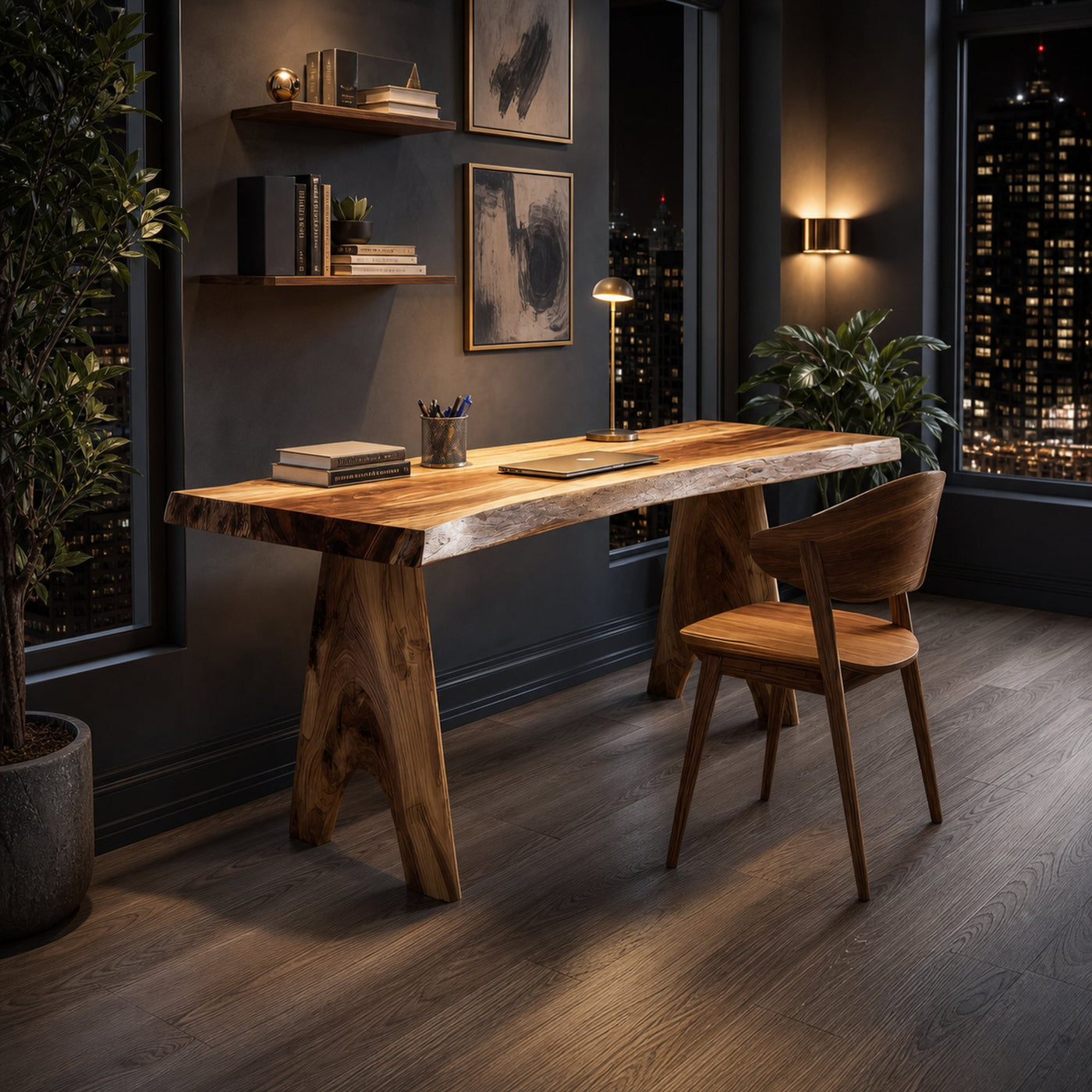 Modern Wooden Desk For Home Study And Creative Space