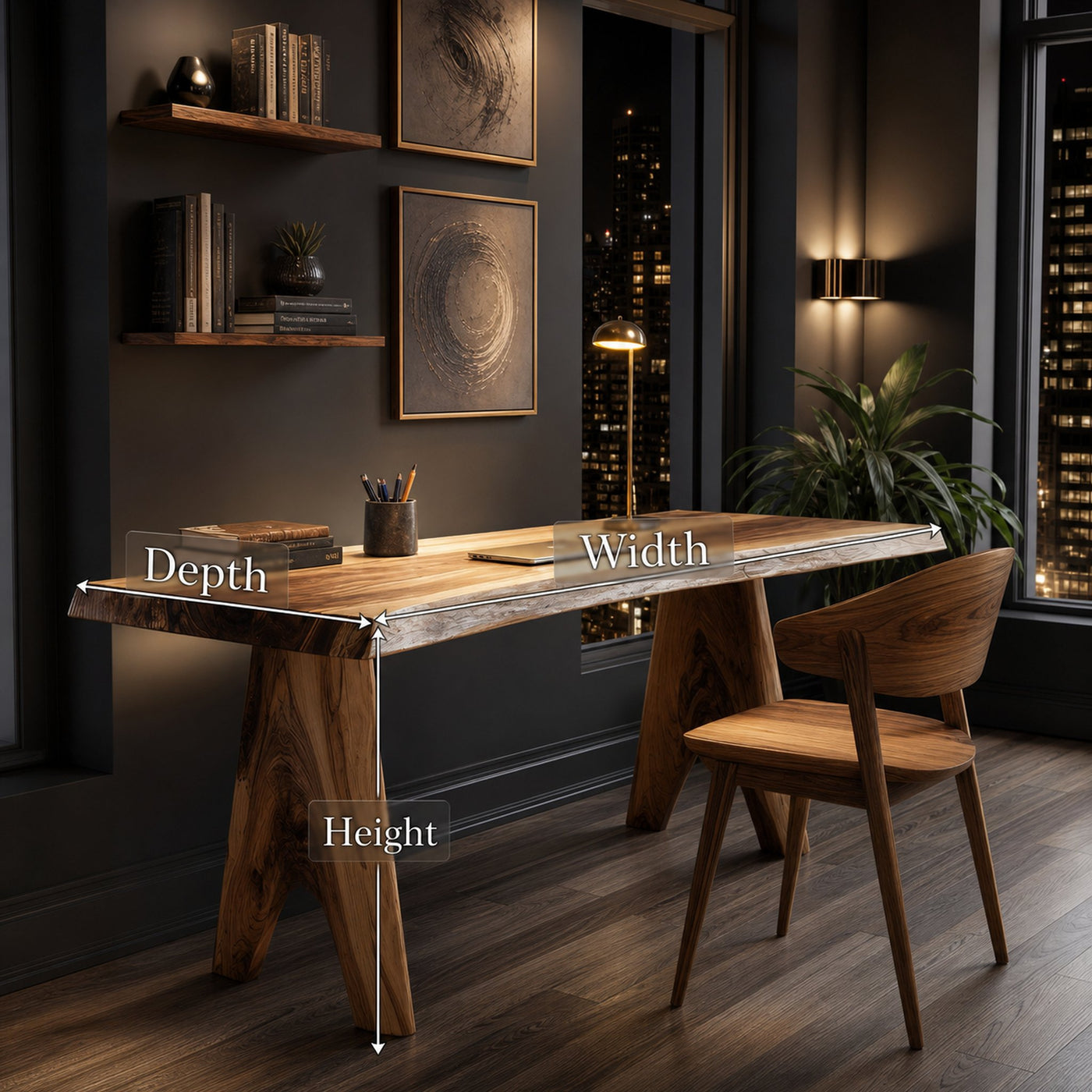 Modern Wooden Desk For Home Study And Creative Space - product view 6