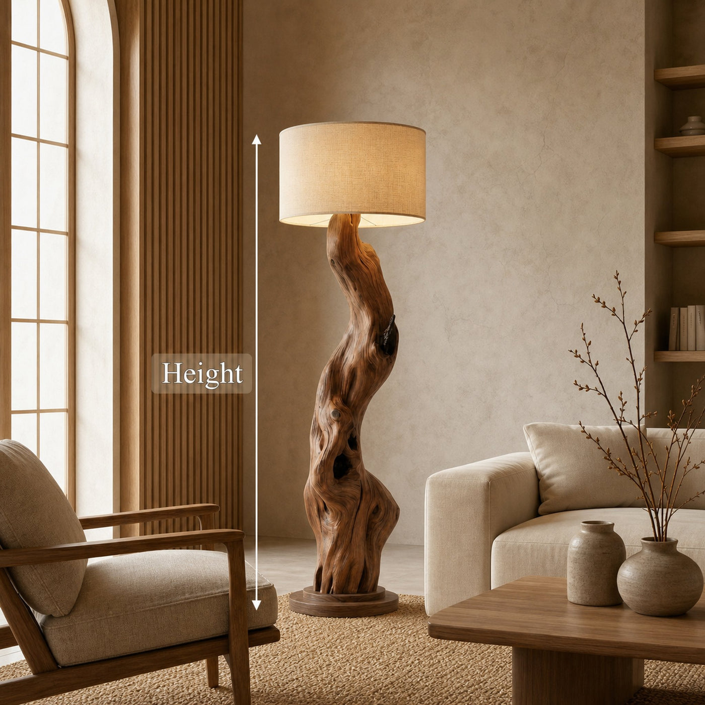 Modern Wooden Standing Floor Lamp For Bedroom And Living Room - product view 6