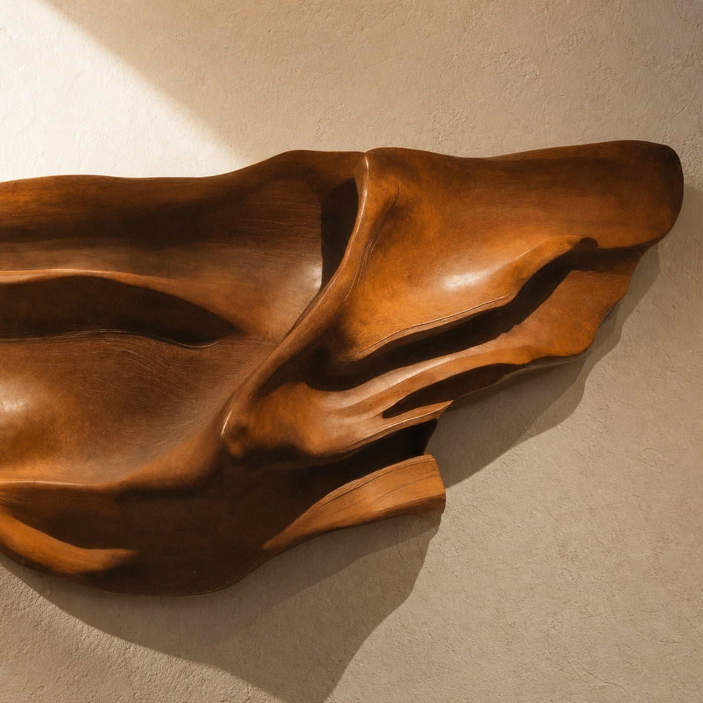 Modern Wooden Wall Sculpture For Bedroom Living Room Decor - product view 4