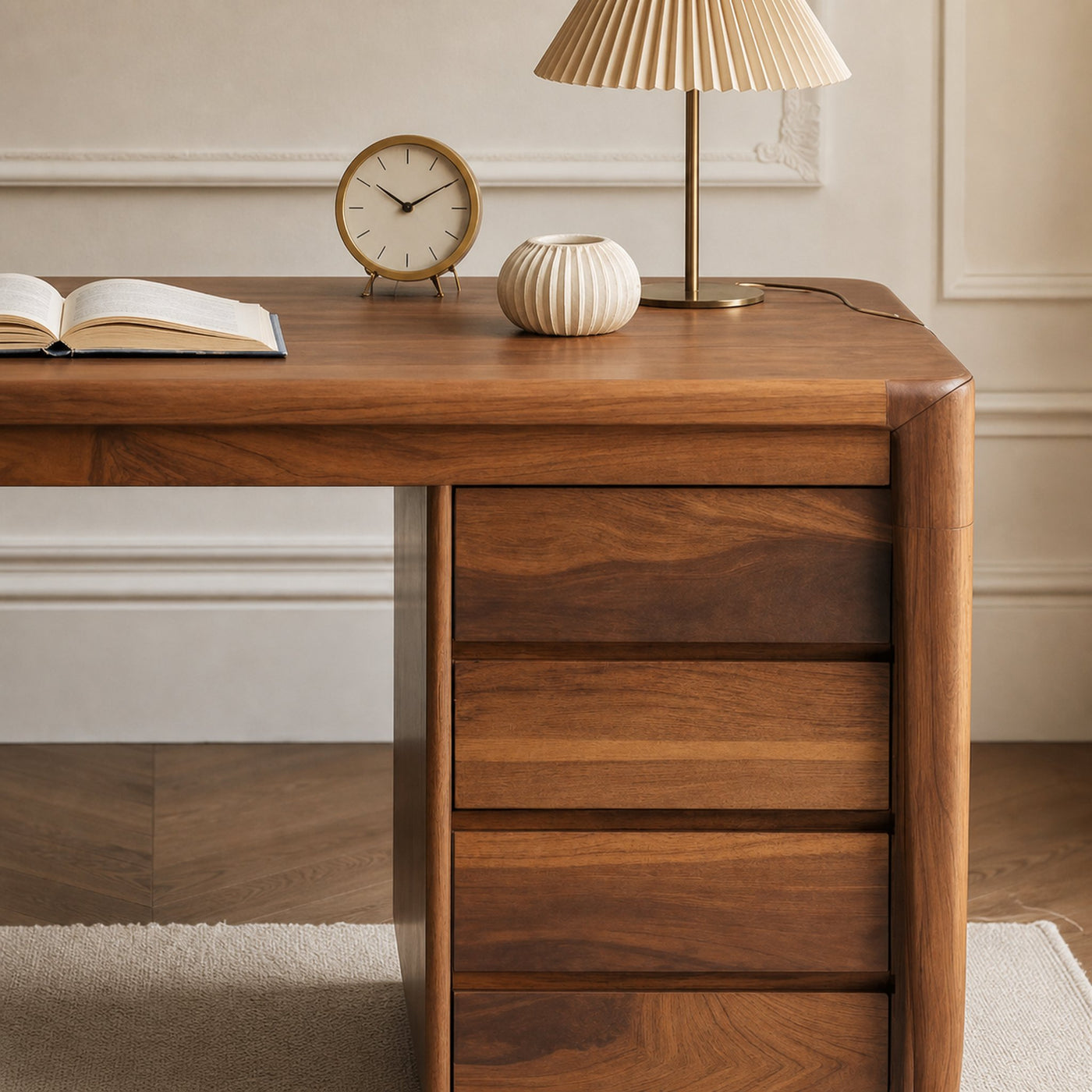 Modern Writing Desk With Drawers For Home Office - product view 3