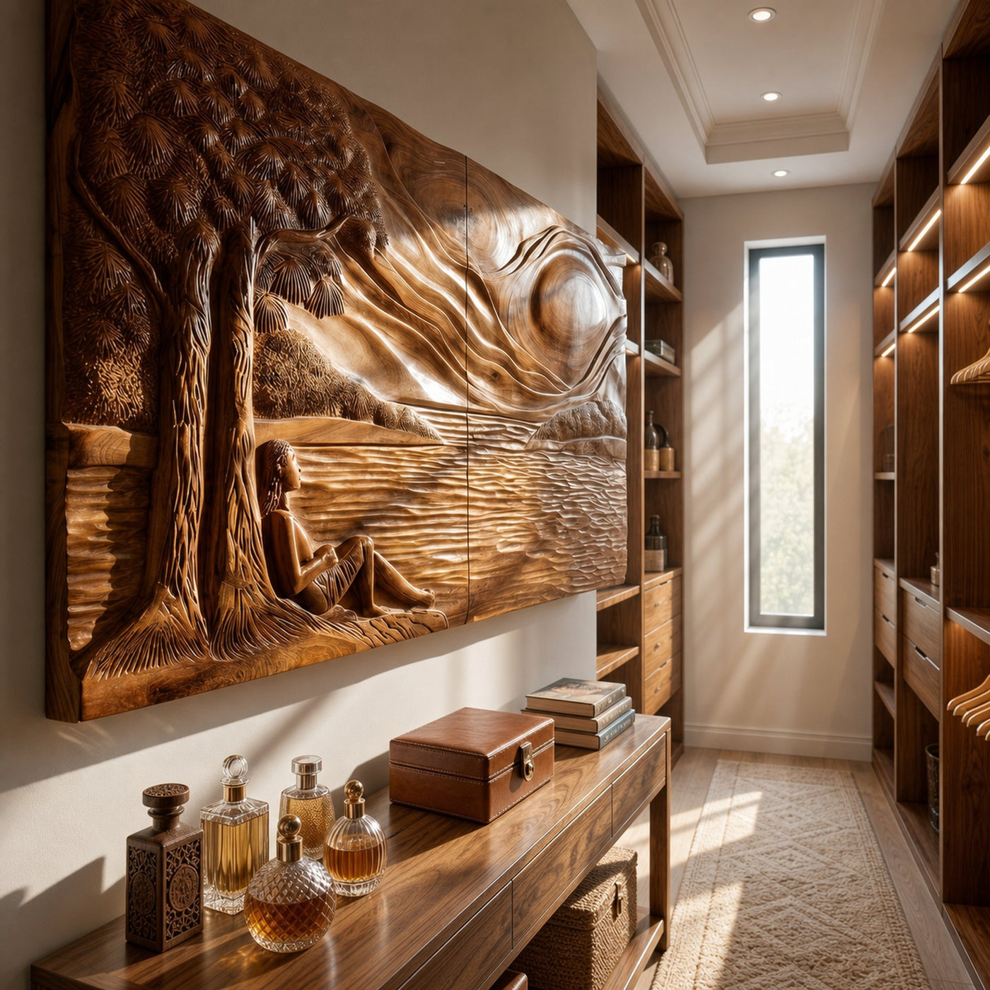 Mountain Forest Wood Wall Art For Rustic Lodge Interior Design - product view 2