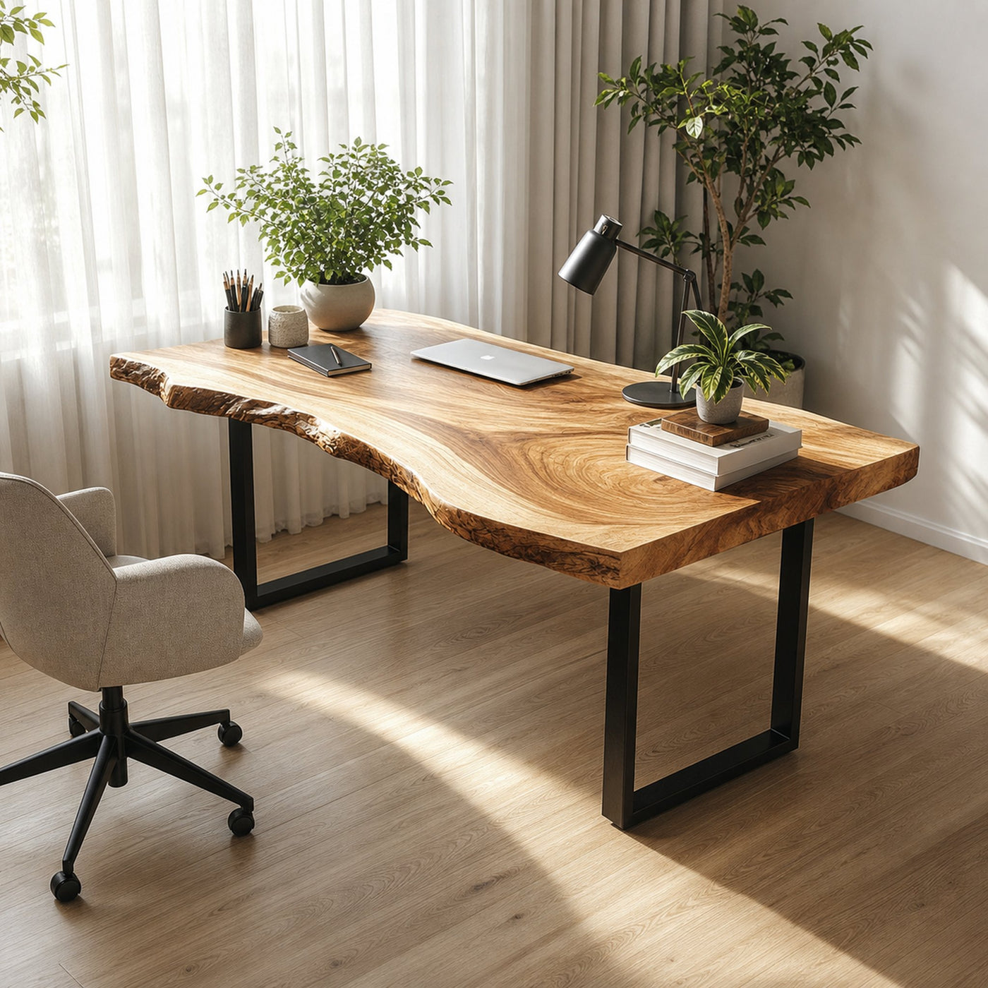 Natural Contemporary Office Desk Home Office And Study Room