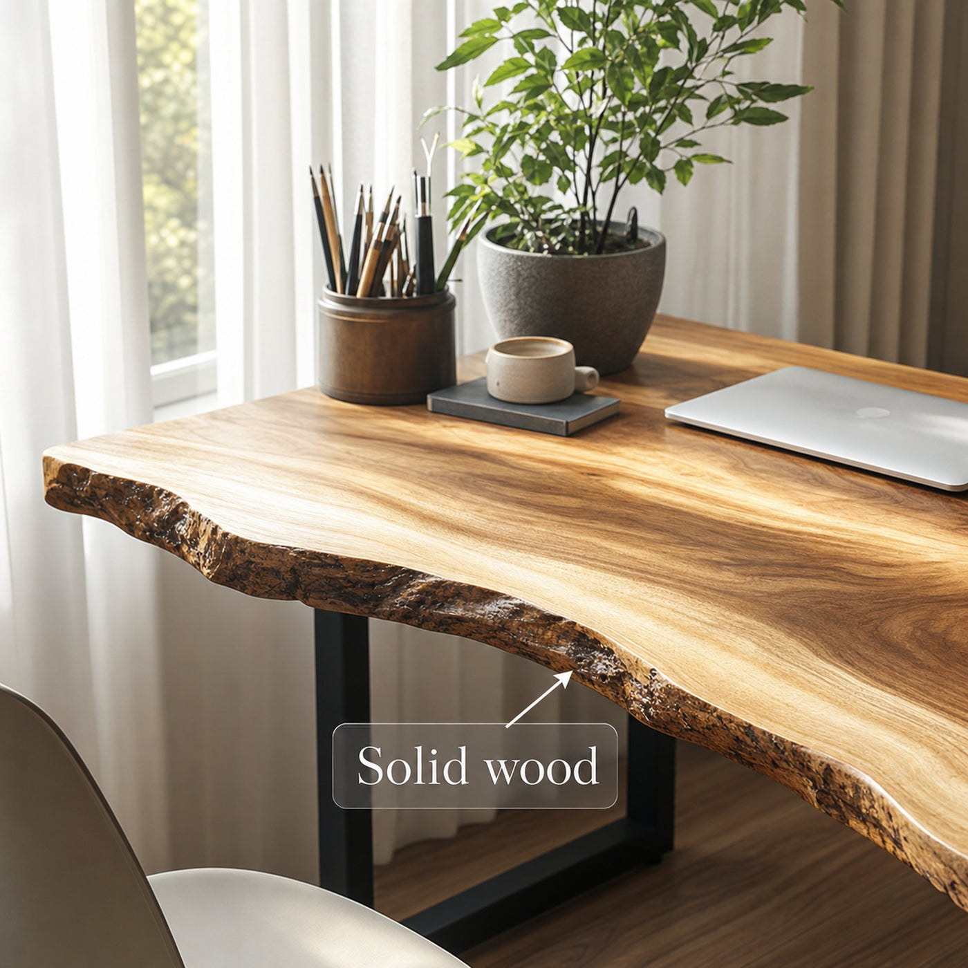 Natural Contemporary Office Desk Home Office And Study Room - product view 3