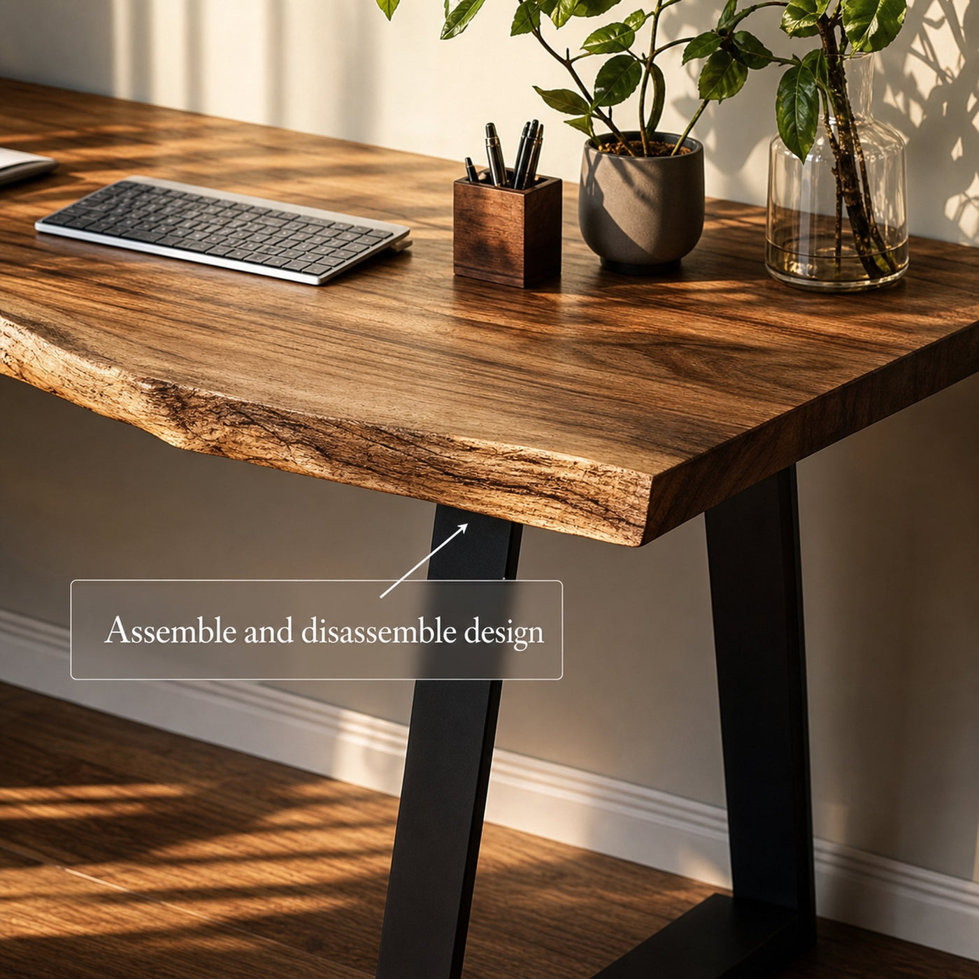 Natural Rustic Desk Bedroom And Work Corner - product view 4