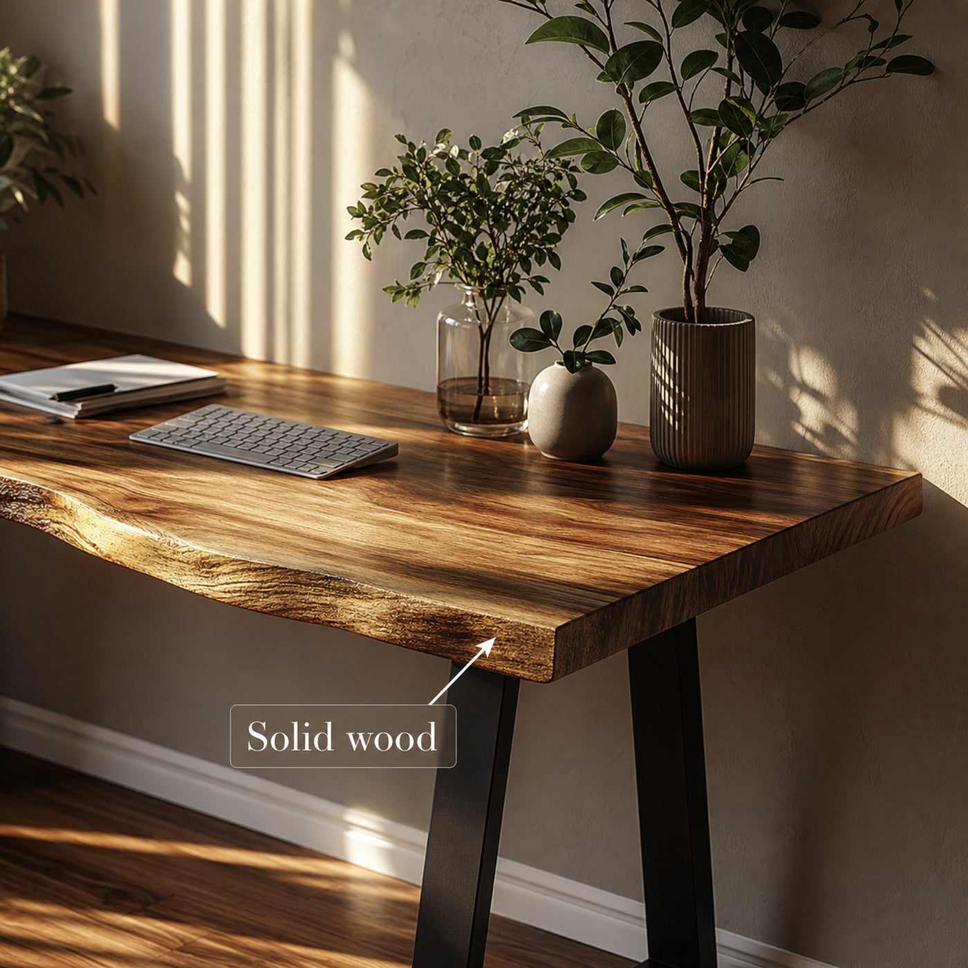 Natural Rustic Desk Bedroom And Work Corner - product view 5